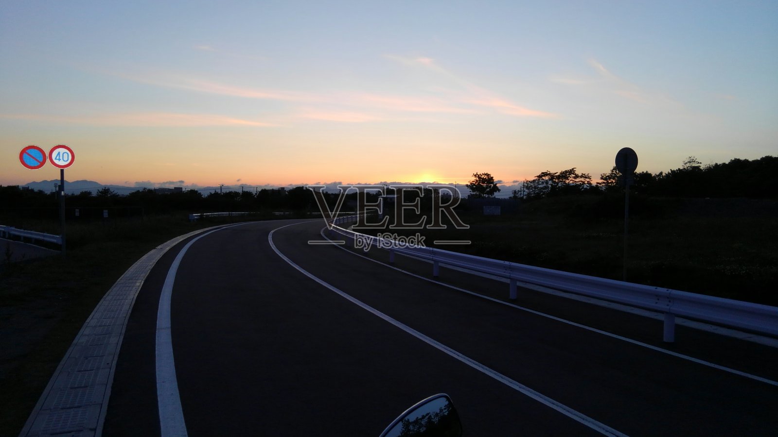 日落之路照片摄影图片