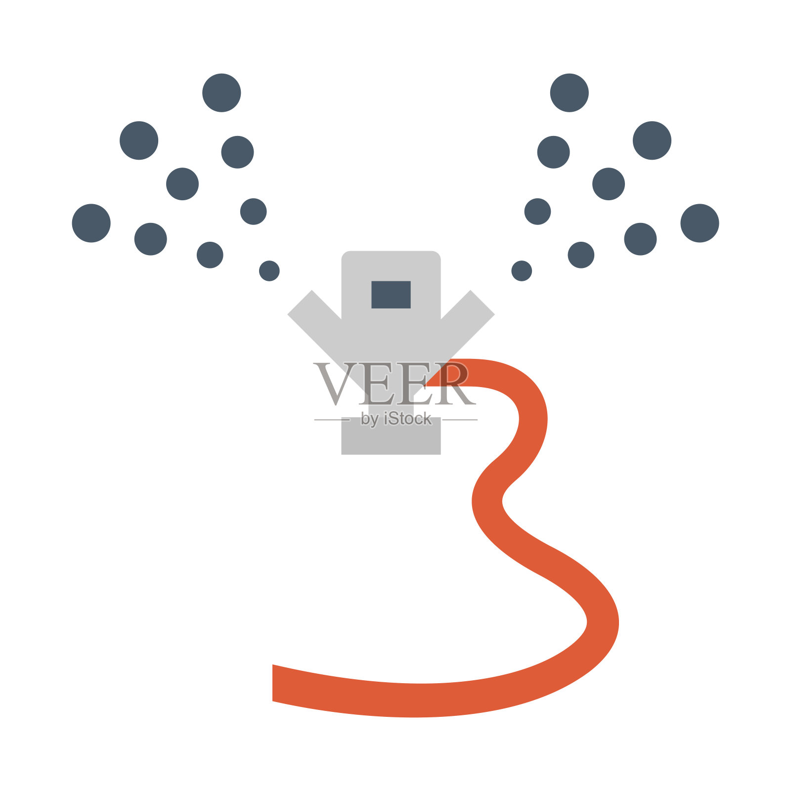 洒水车图标插画图片素材