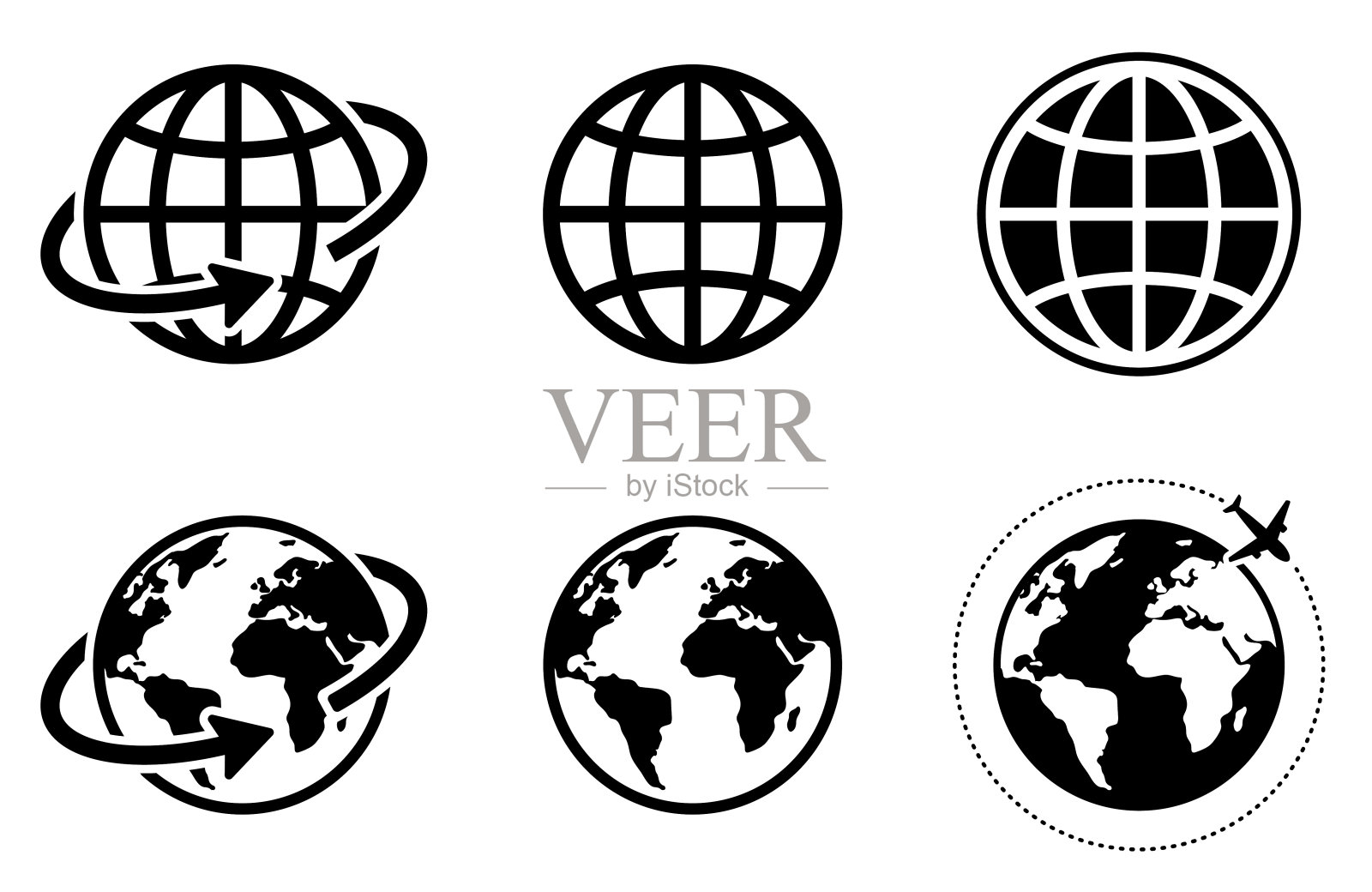全球图标的全球和网络图像集图标素材