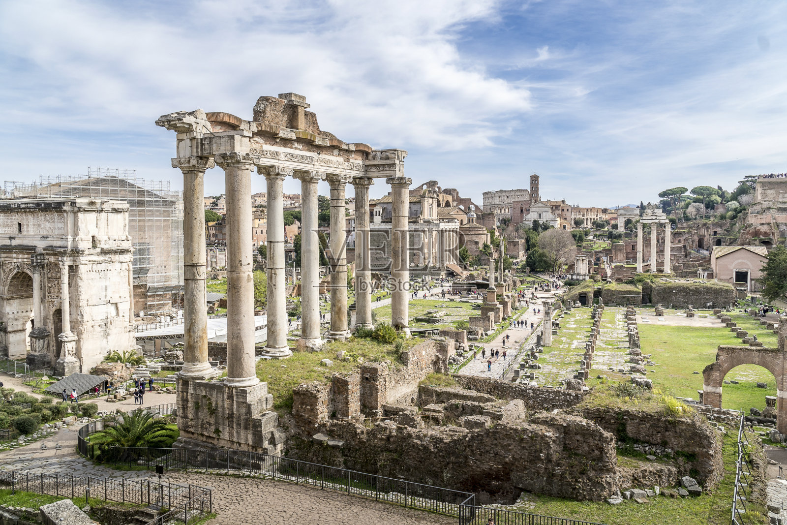意大利罗马古罗马广场。照片摄影图片
