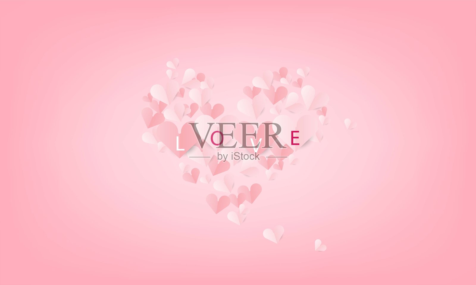 热爱纸艺设计和工艺设计。,可爱的情人节卡片插画图片素材