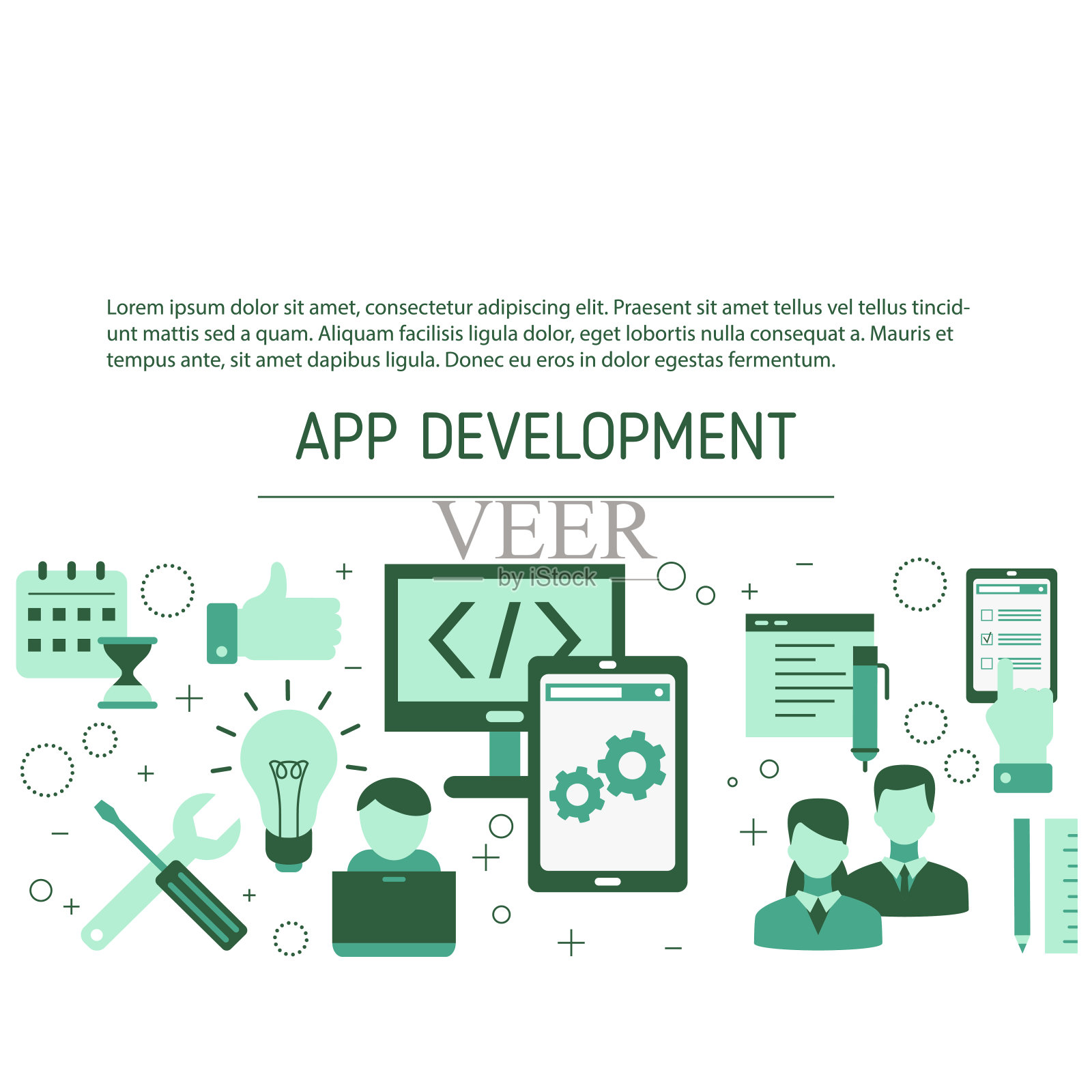 应用程序开发和设计概念插画图片素材