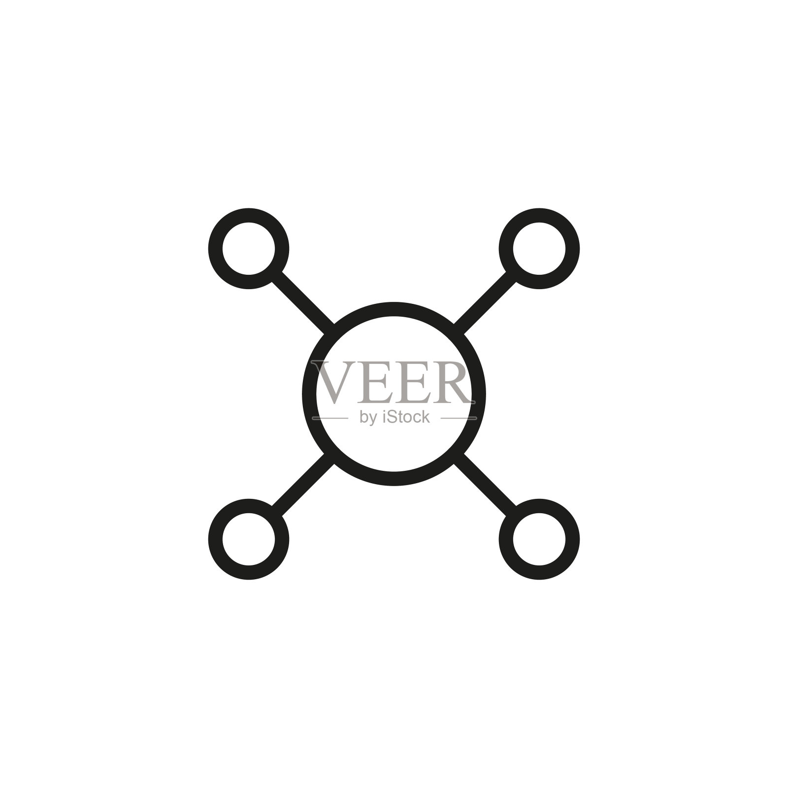 简单的共享线图标。图标素材