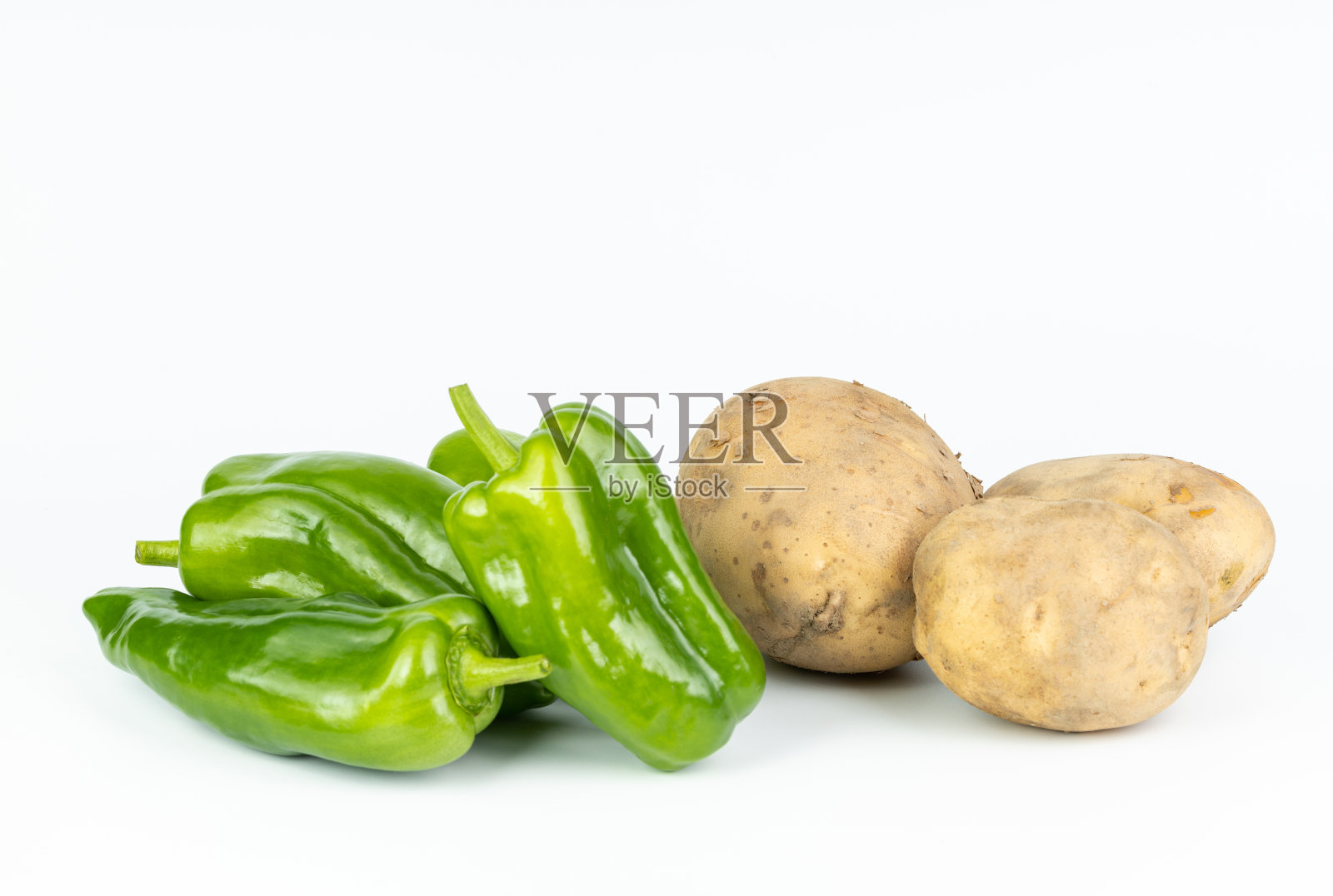 青椒和土豆照片摄影图片