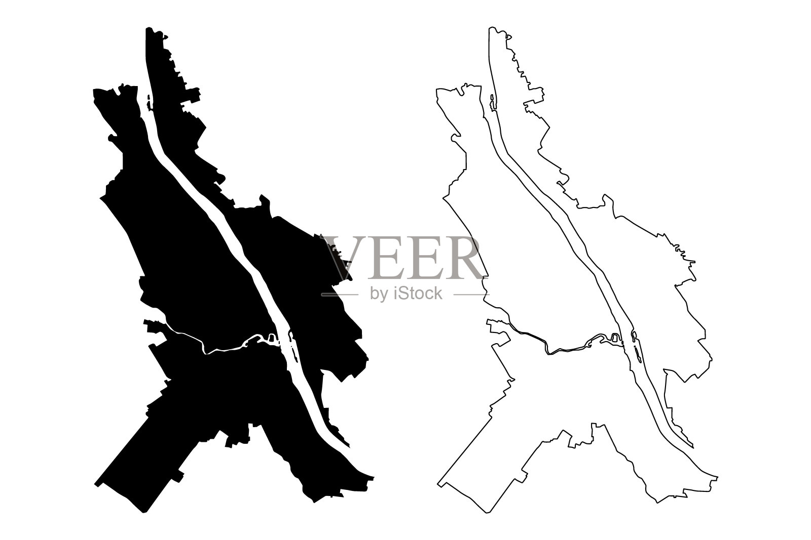 雅罗斯拉夫尔城市地图插画图片素材