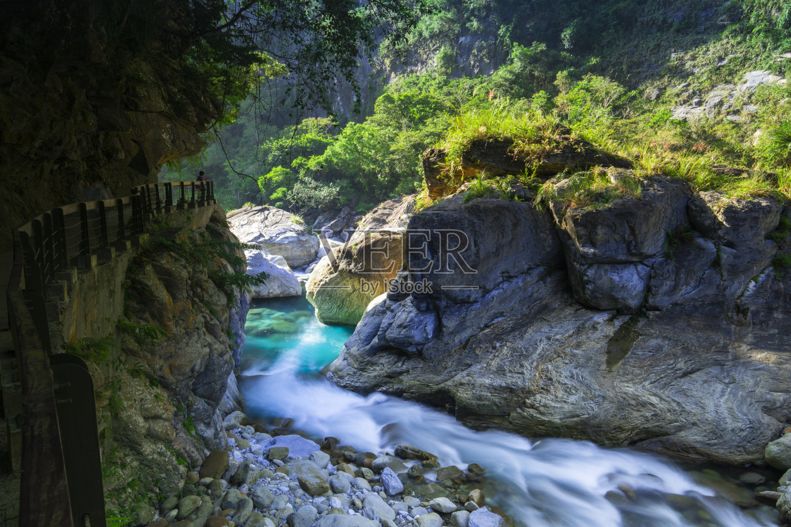 台湾、花莲、太鲁阁、风景名胜区、沙卡浜溪、溪谷、溪照片摄影图片