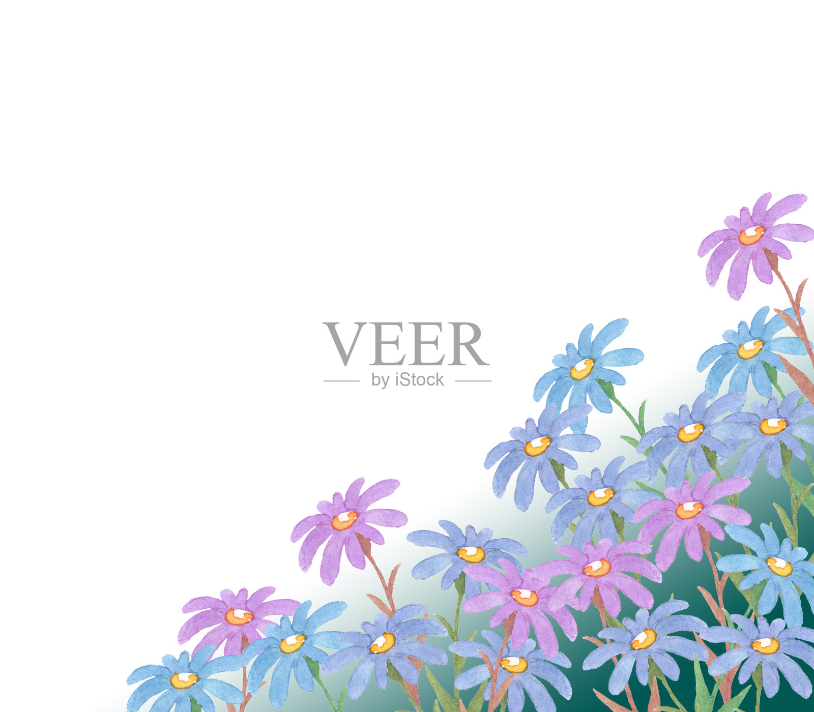 水彩花卉领域插画图片素材