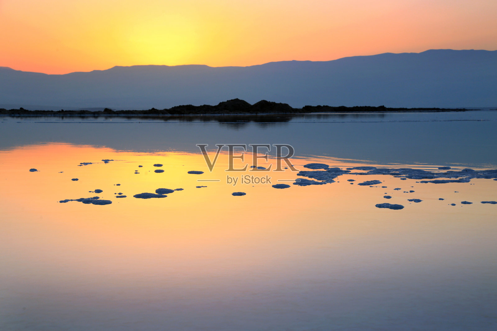 死海的日出和黎明照片摄影图片