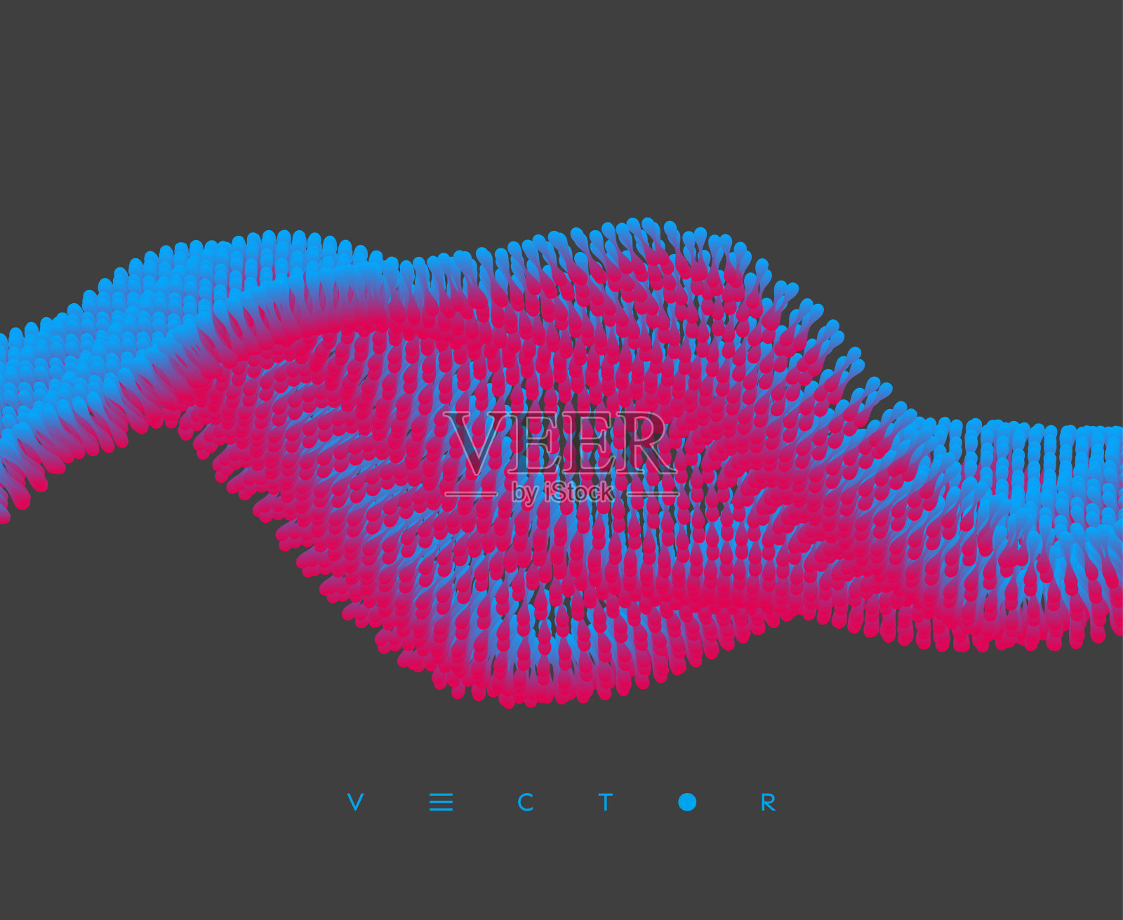 分子波。带有动态粒子的抽象背景。层细胞。连接结构。3d矢量插图科学或医学。插画图片素材