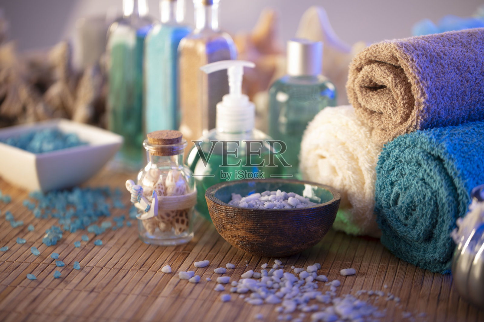 水疗和健康的概念。照片摄影图片