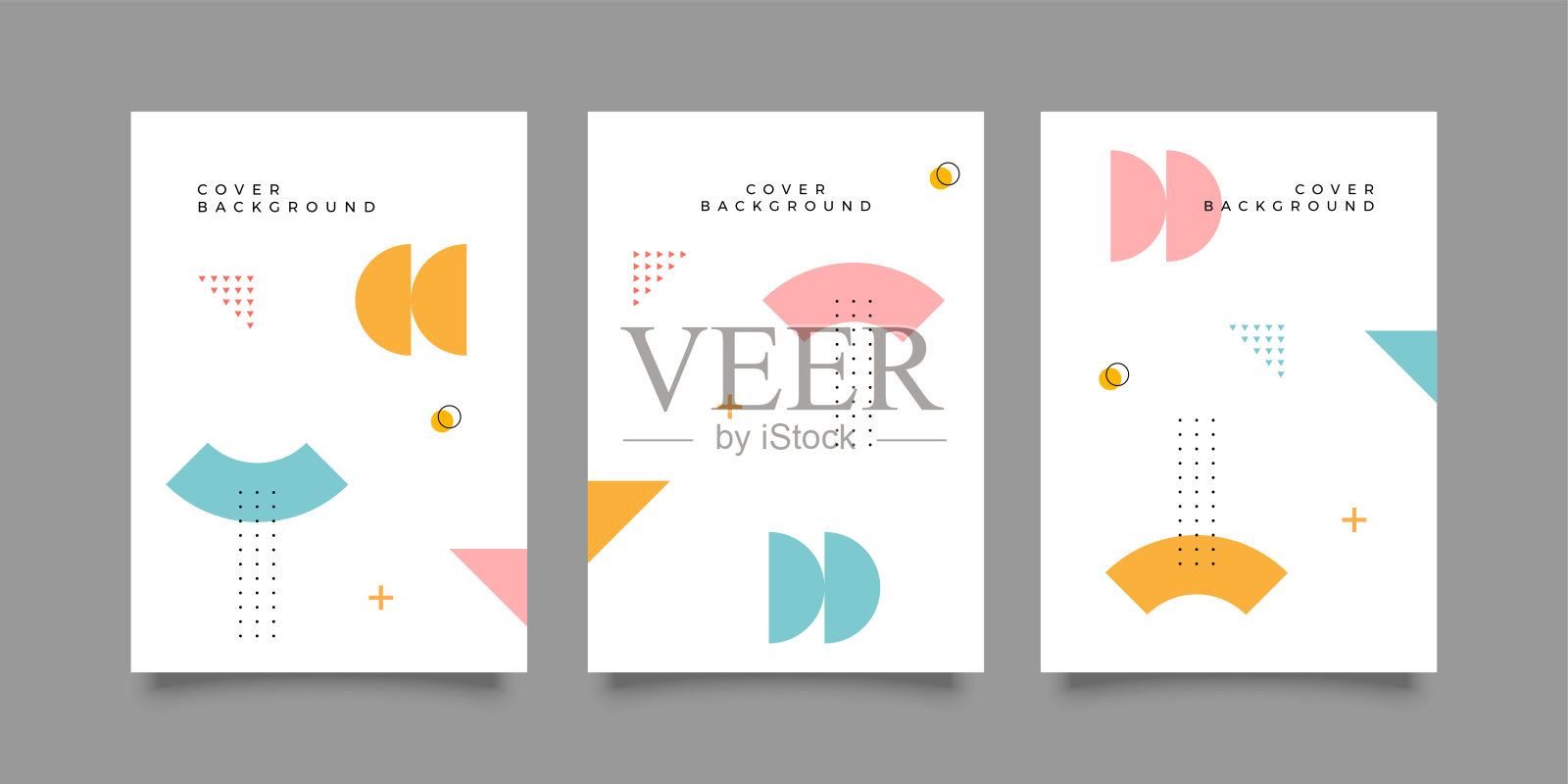 时尚几何艺术封面模板设计模板素材