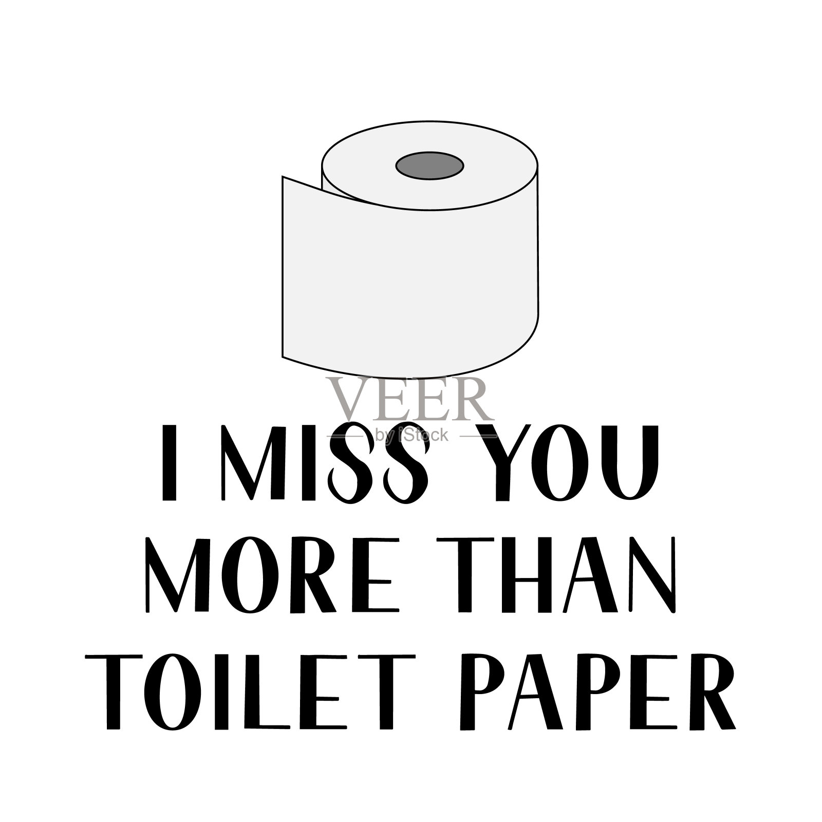 我爱你胜过白纸上孤立的字。有趣的检疫报价。新冠肺炎字体海报。矢量模板横幅,传单,明信片,贴纸,t恤插画图片素材