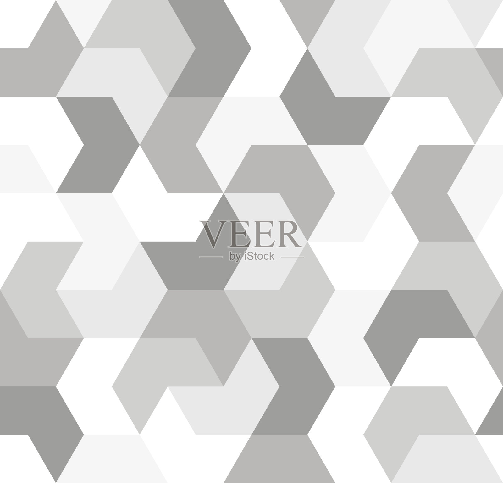 无缝箭头几何图案。无缝抽象三角形几何背景。无穷几何模式。矢量插图。插画图片素材