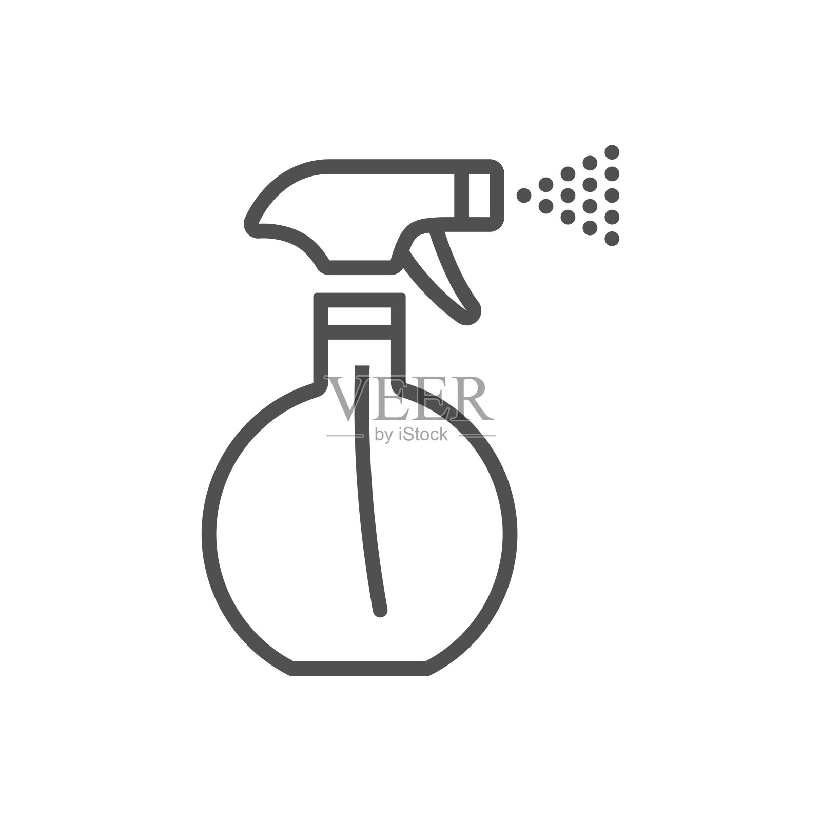 喷瓶清洁图标在平面风格。矢量插图。插画图片素材