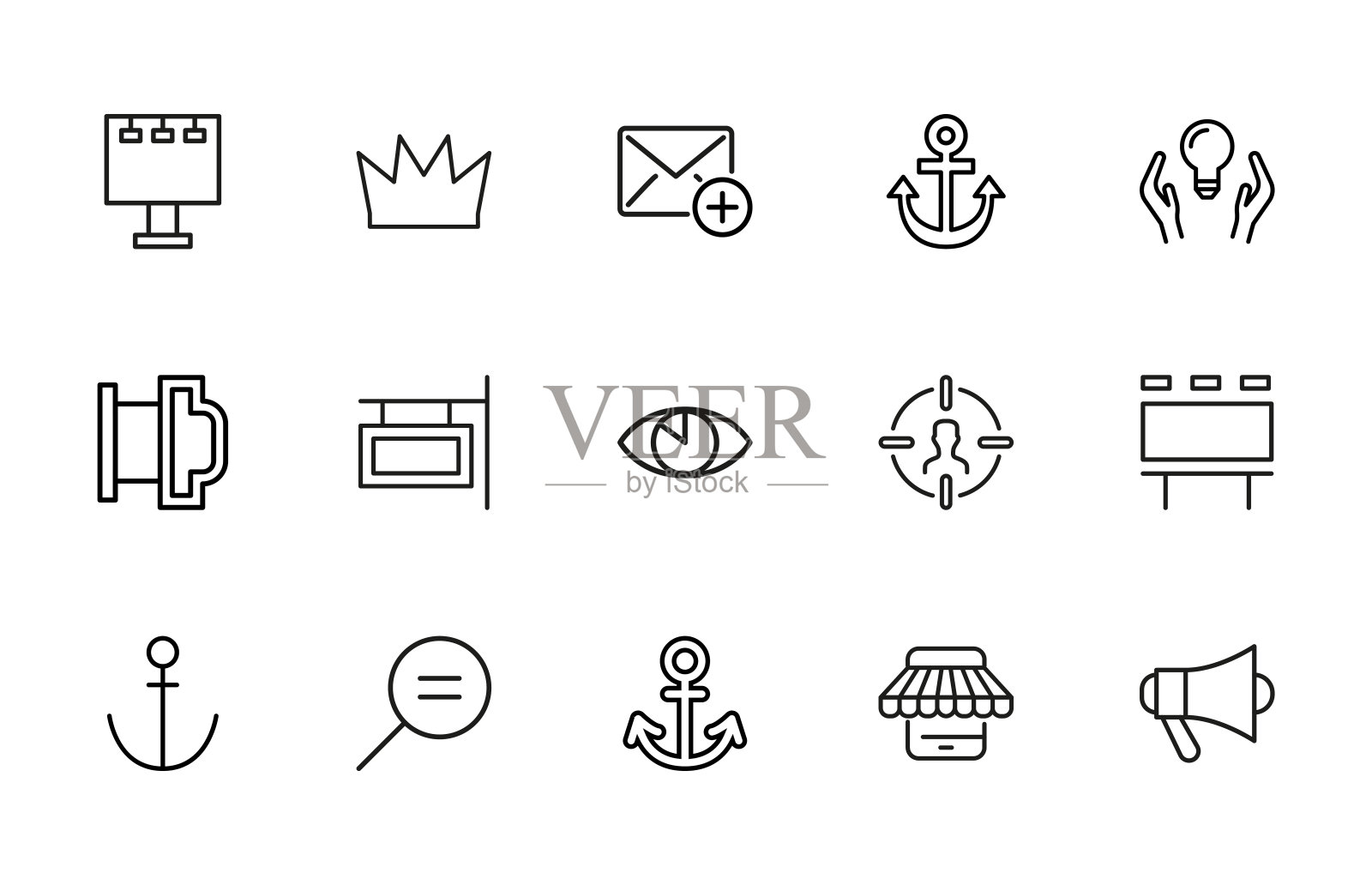 高级营销系列图标。图标素材