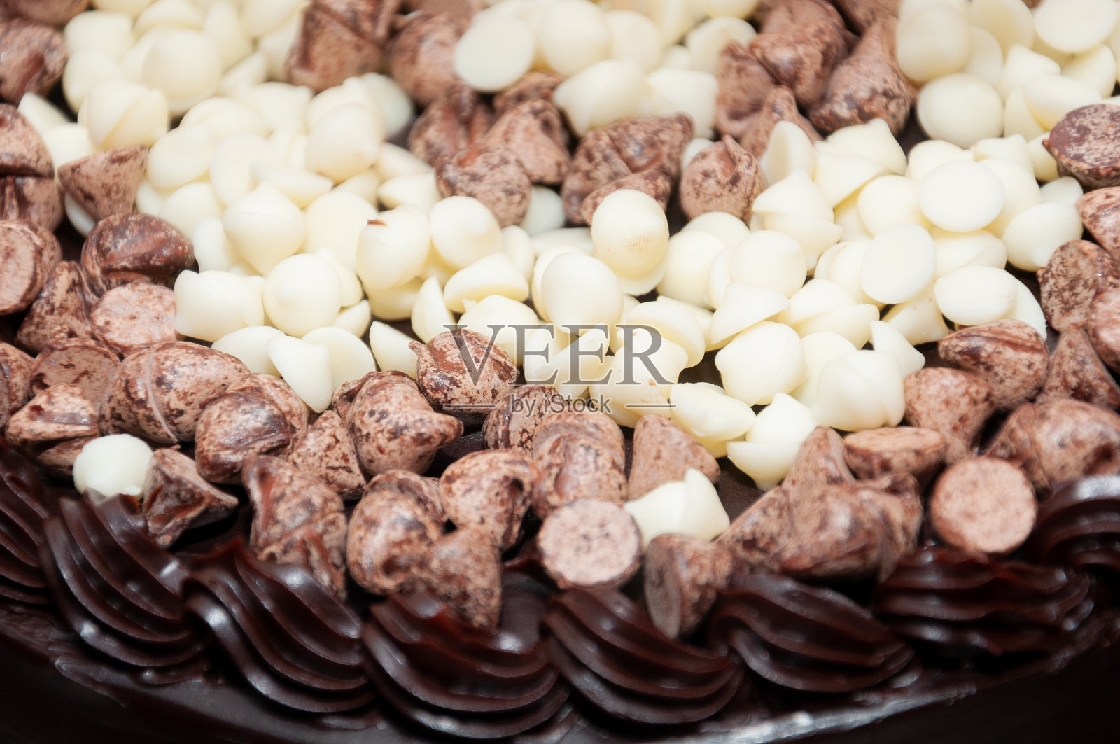 白黑巧克力滴糕照片摄影图片