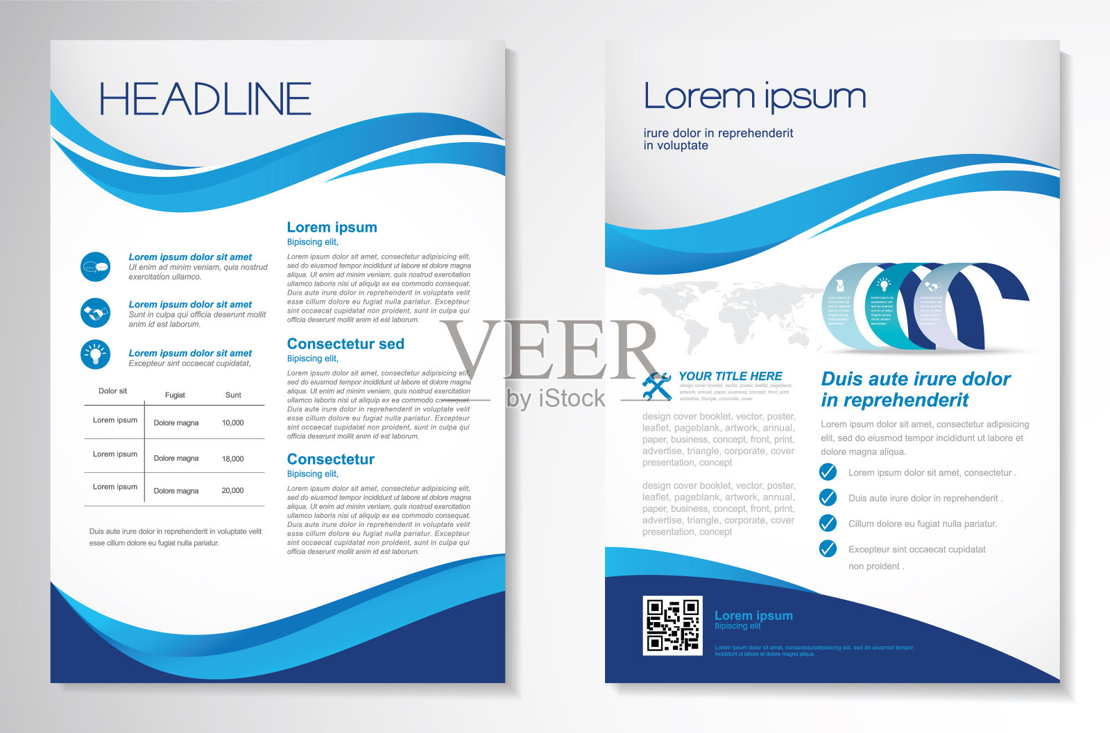 矢量宣传册传单设计布局模板设计模板素材