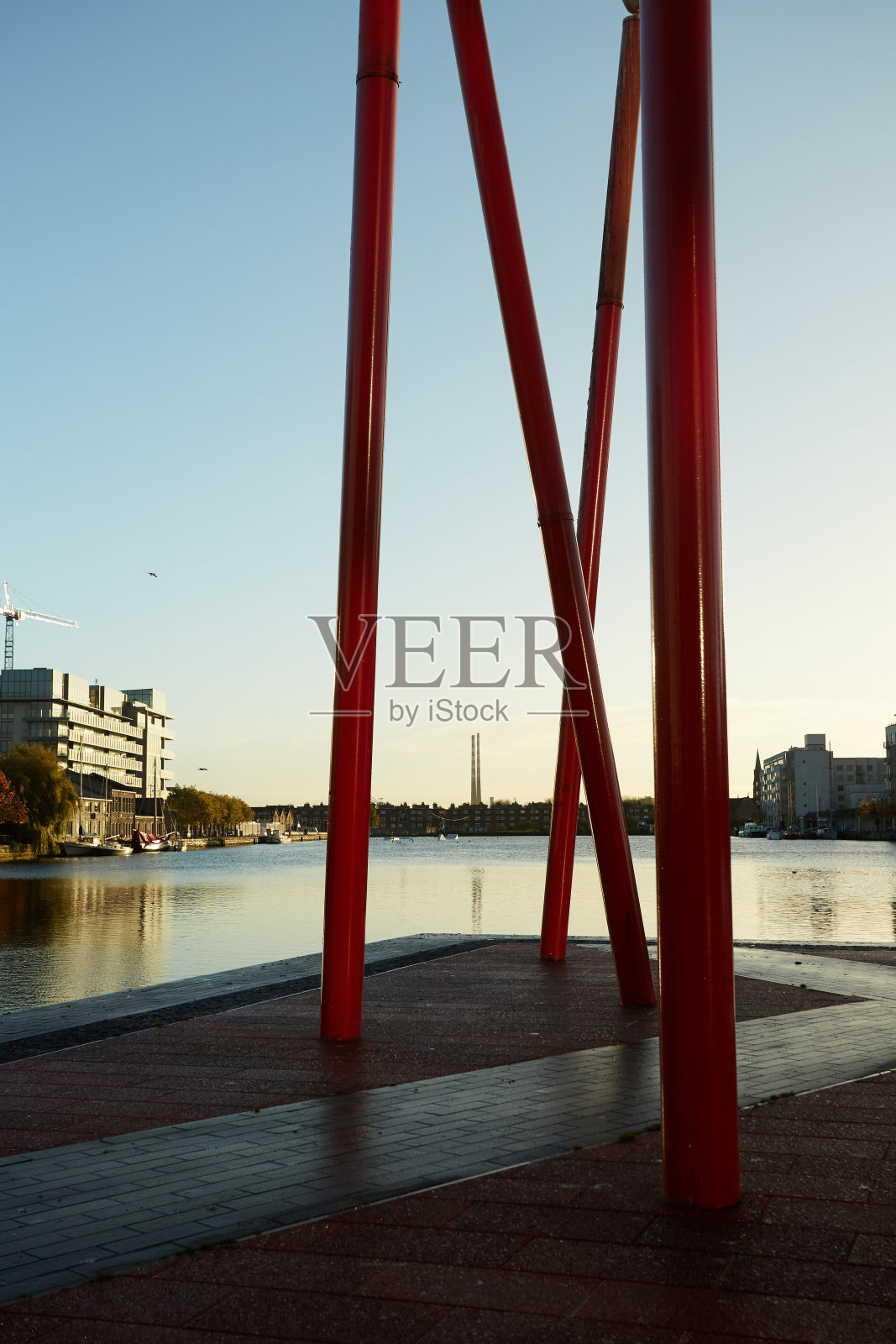 爱尔兰都柏林的天际线照片摄影图片