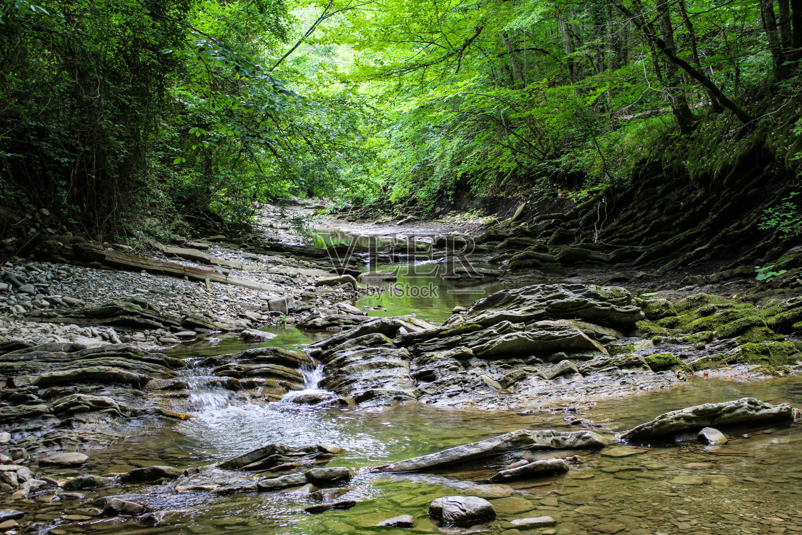 徒步去瀑布照片摄影图片