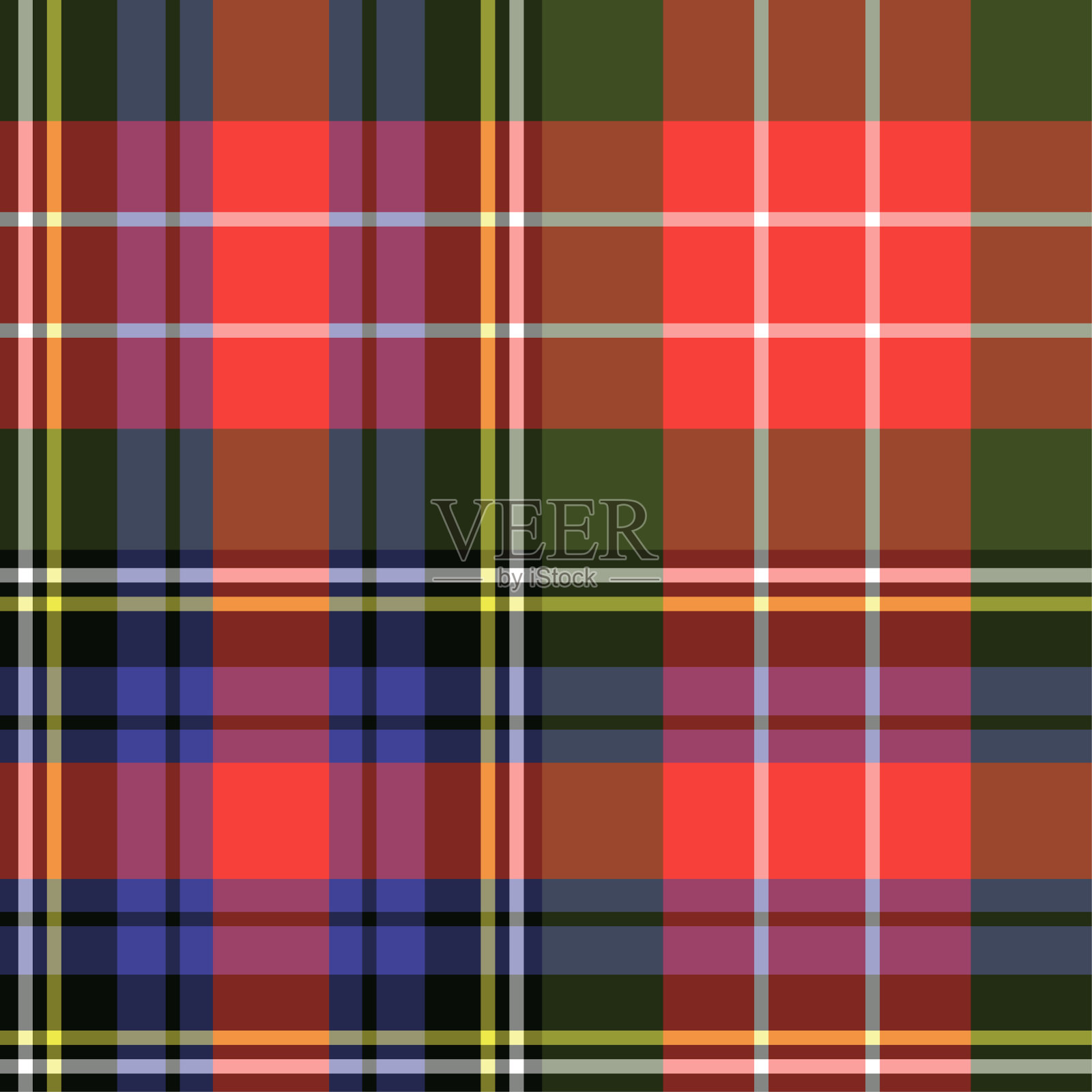 无缝矢量多色格子图案。格子图案的背景。经典时尚羊毛图案。适用于织物、纺织品、包装、覆盖等。插画图片素材