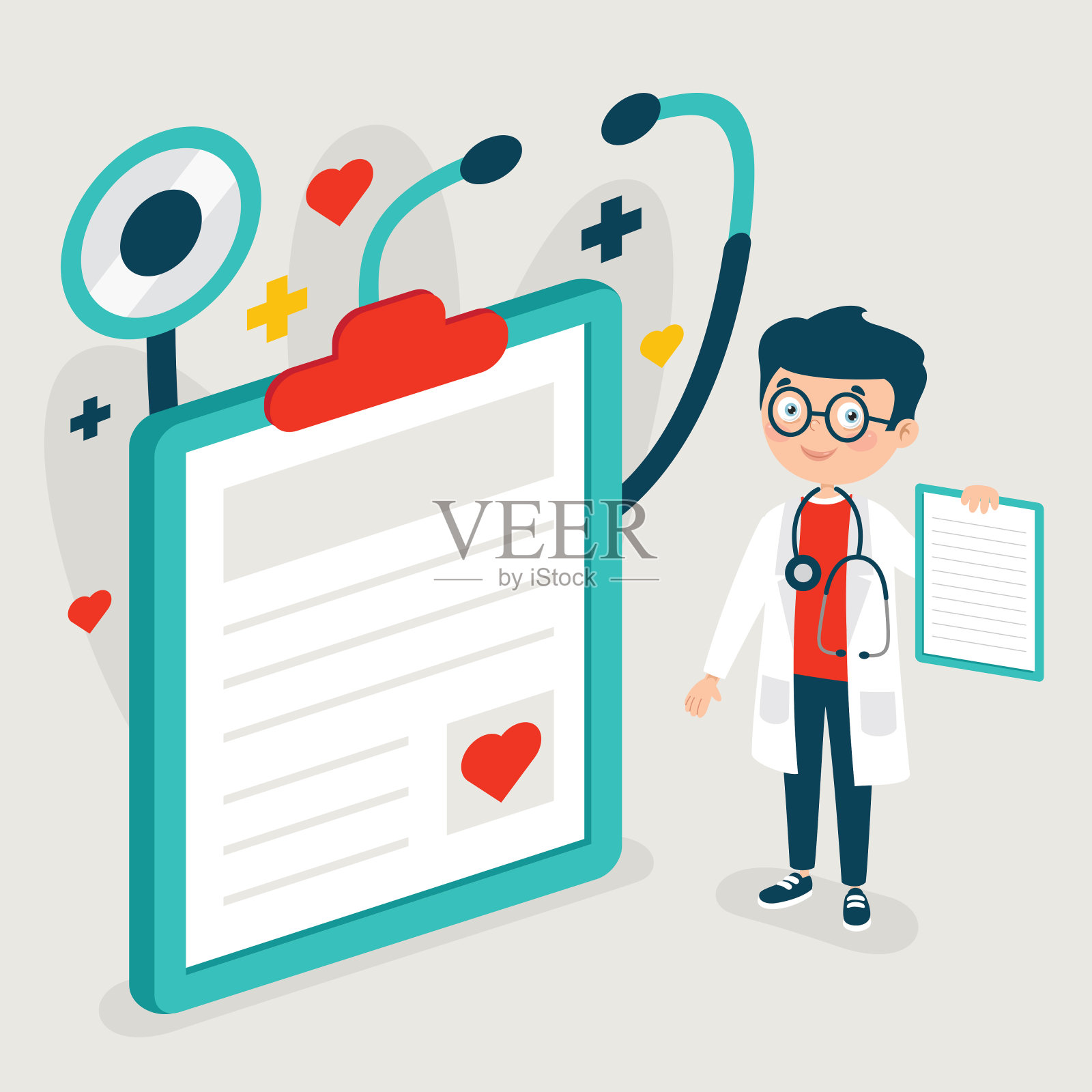 卫生保健和医学概念插画图片素材