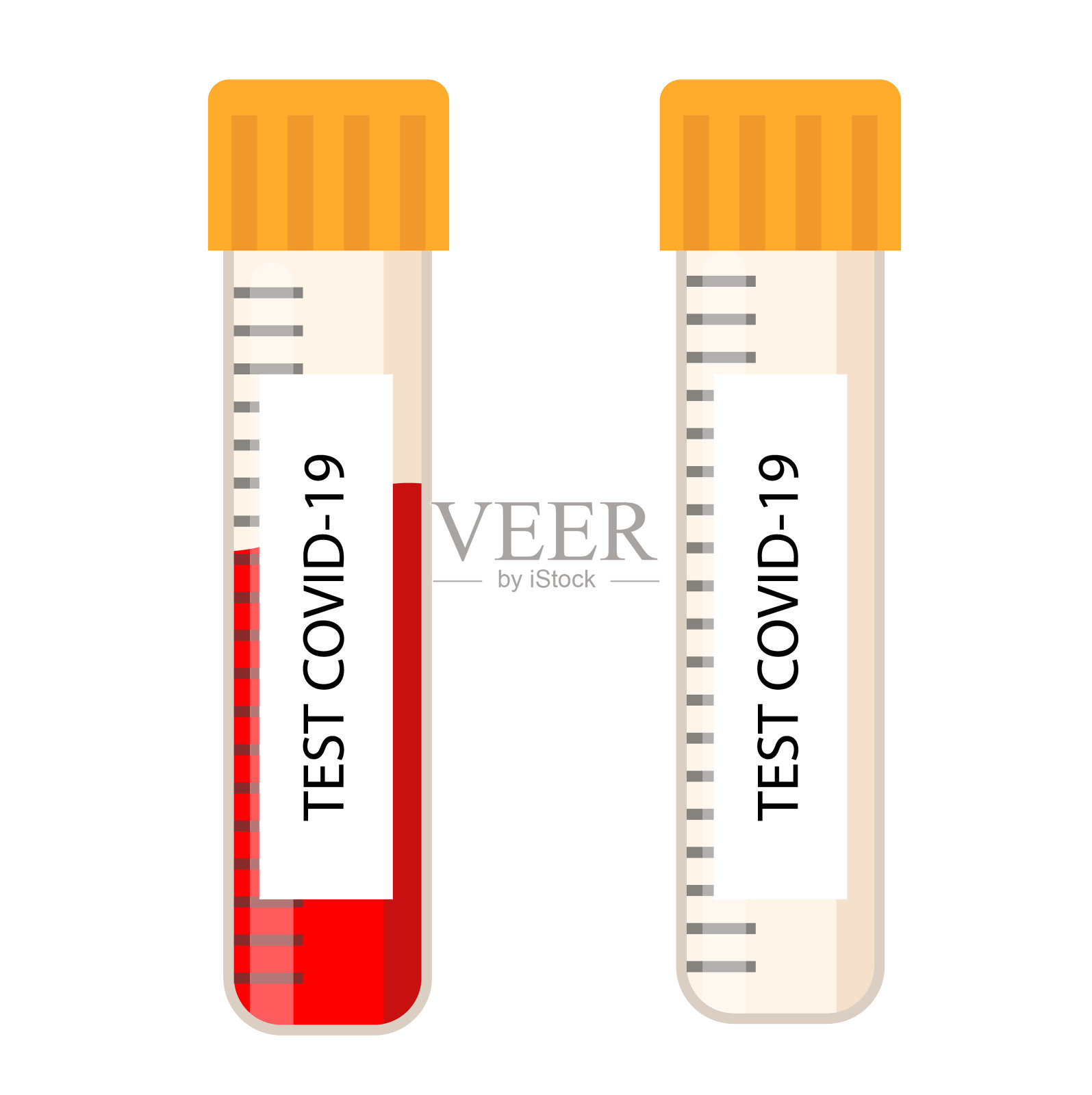 检测患者血液中的冠状病毒。插画图片素材