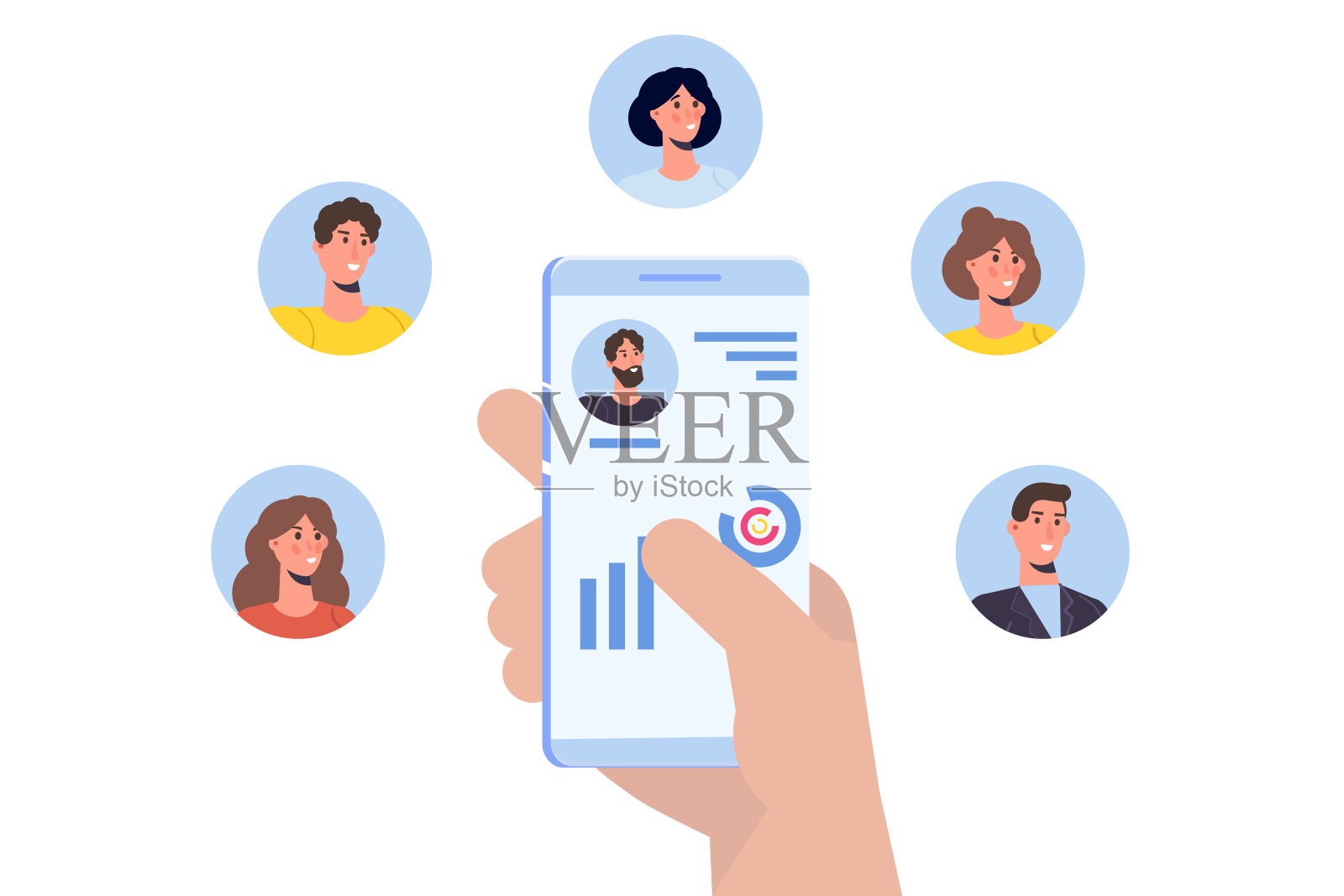 项目管理,远程工作,敏捷系统概念。矢量插图。插画图片素材