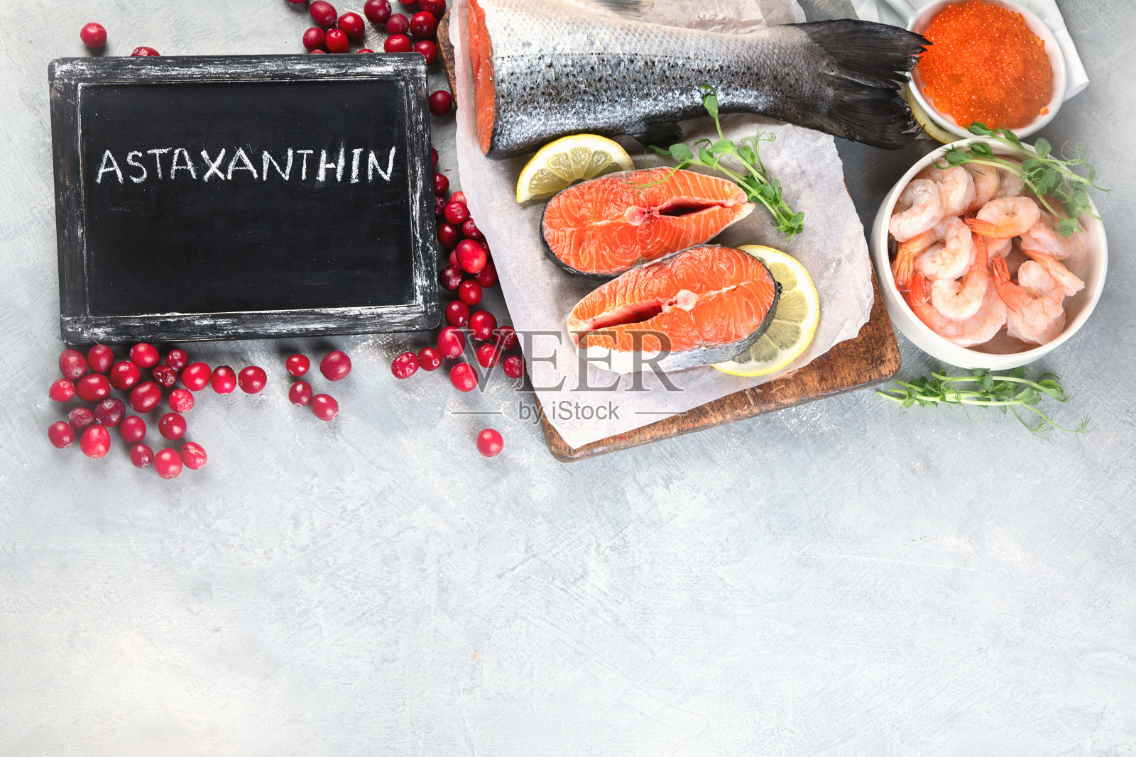 富含虾青素的食物照片摄影图片