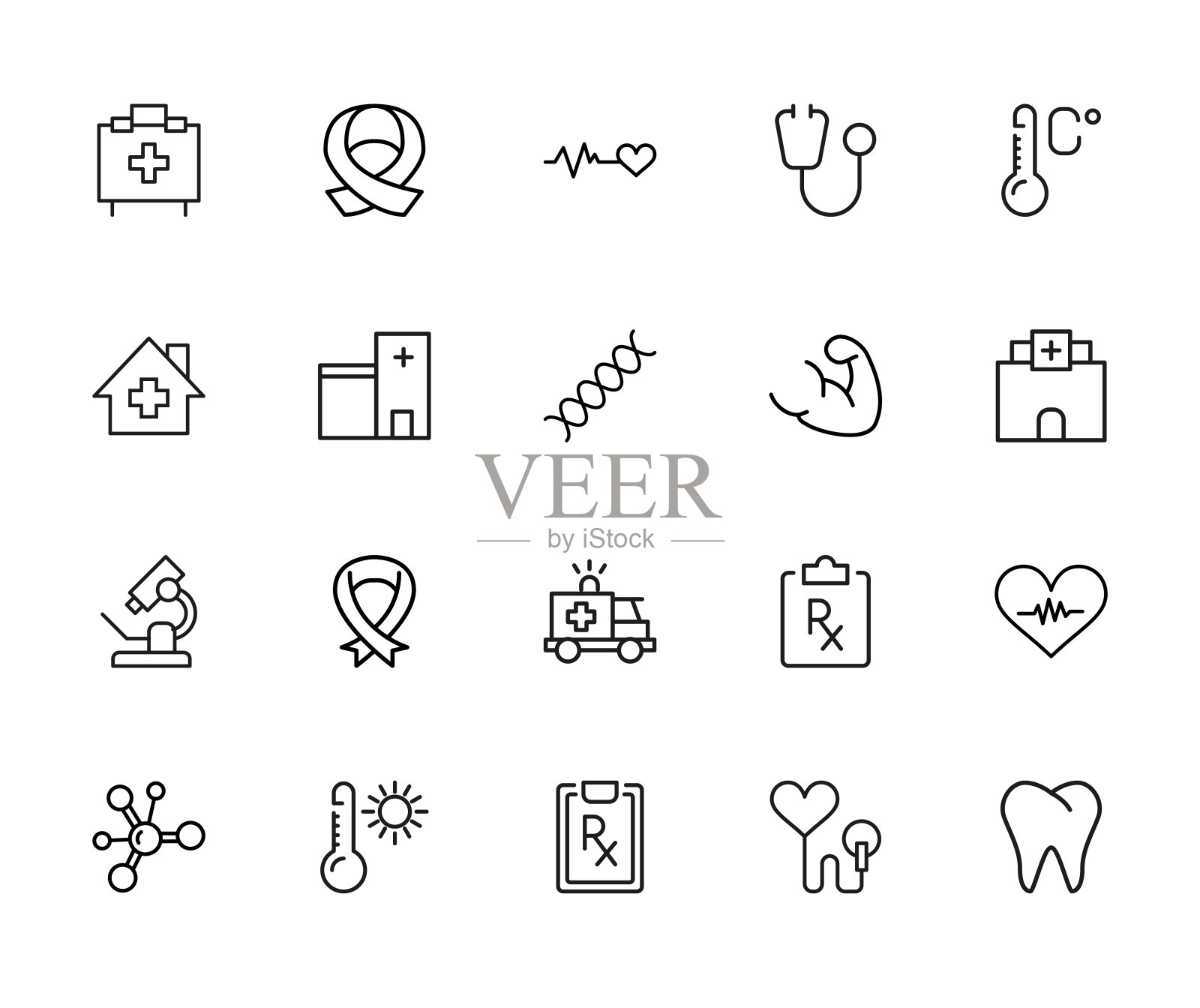 医院的图标。插画图片素材