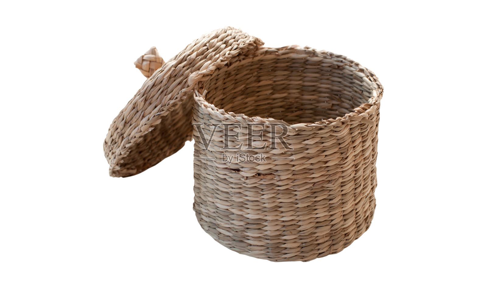 浴室配件。柳条箱孤立在白色背景。照片摄影图片