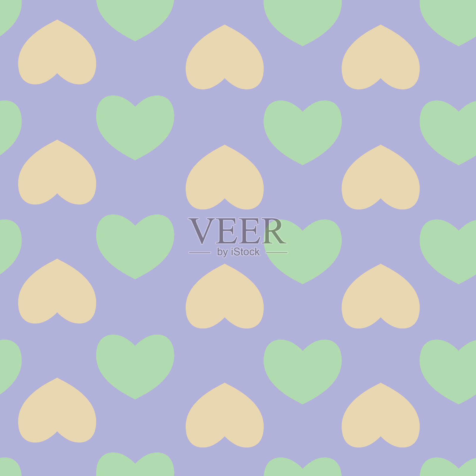 心形无缝图案插画图片素材