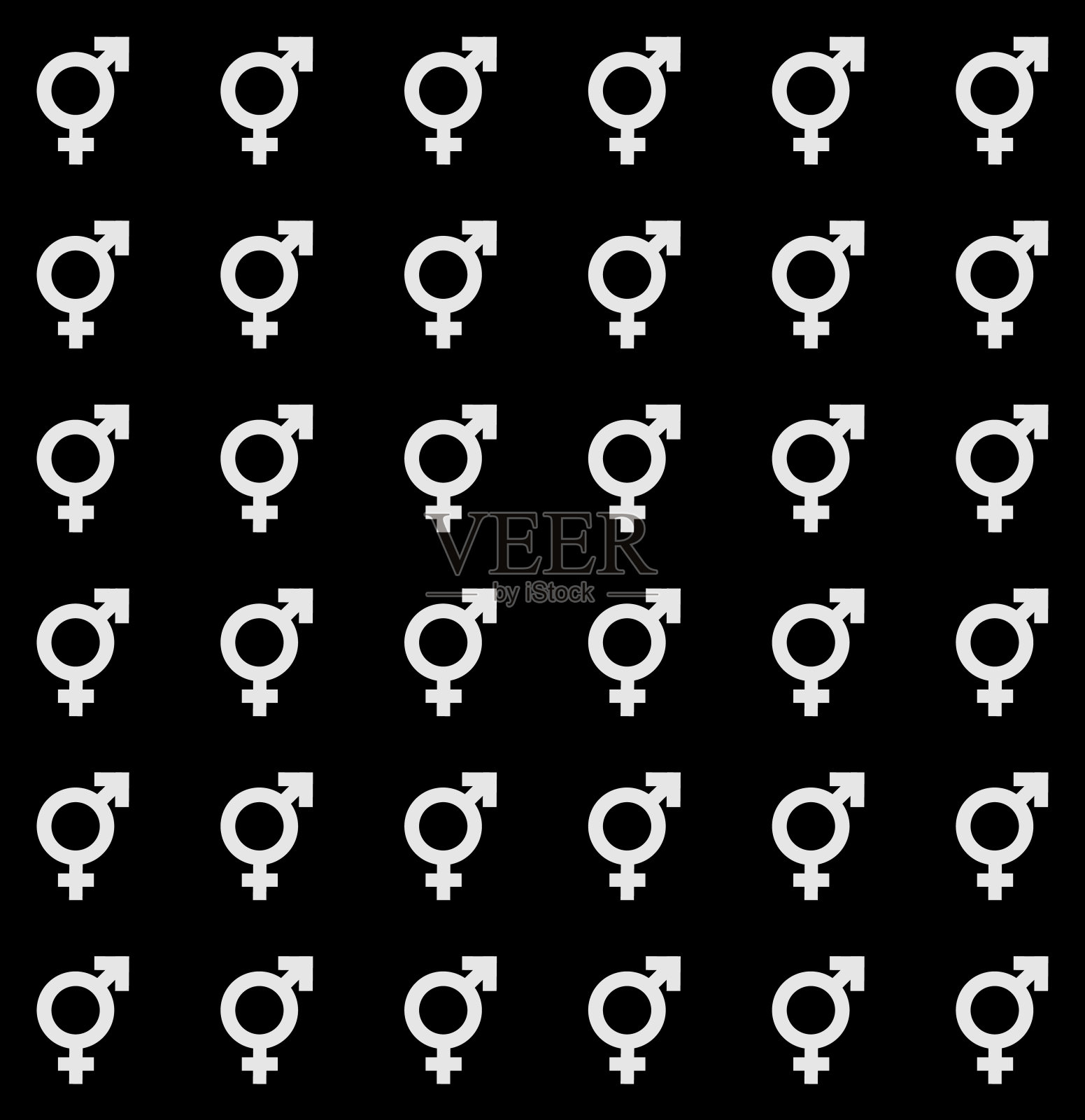 性别符号无缝无尽图案插画图片素材