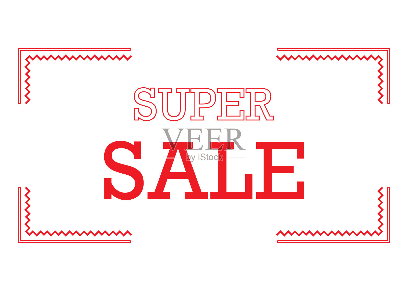 超级销售框架模板。印有促销优惠的商店横幅。春清图形图案。孤立的推广。向量EPS 10设计元素图片