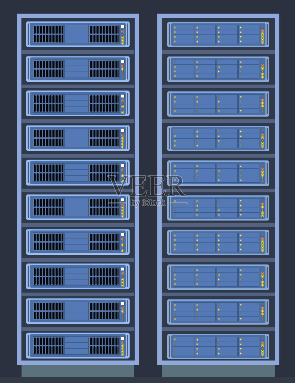 服务器机架插画图片素材