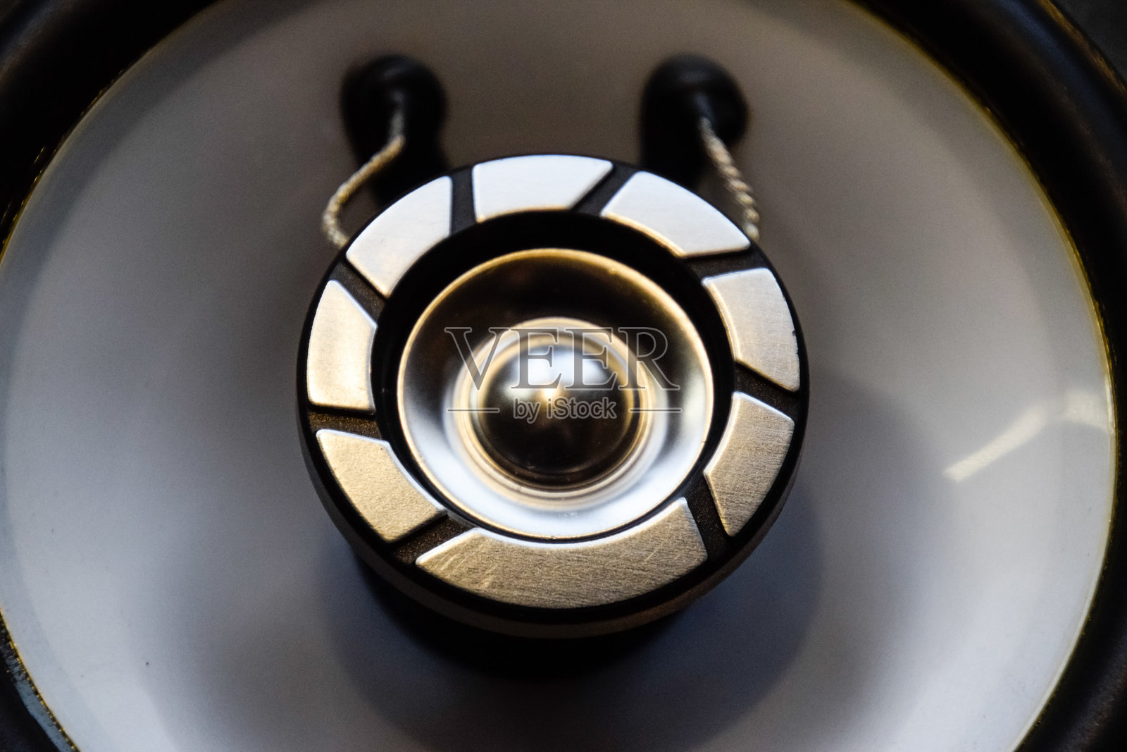 组合汽车扬声器,高音喇叭集成在大扬声器。照片摄影图片