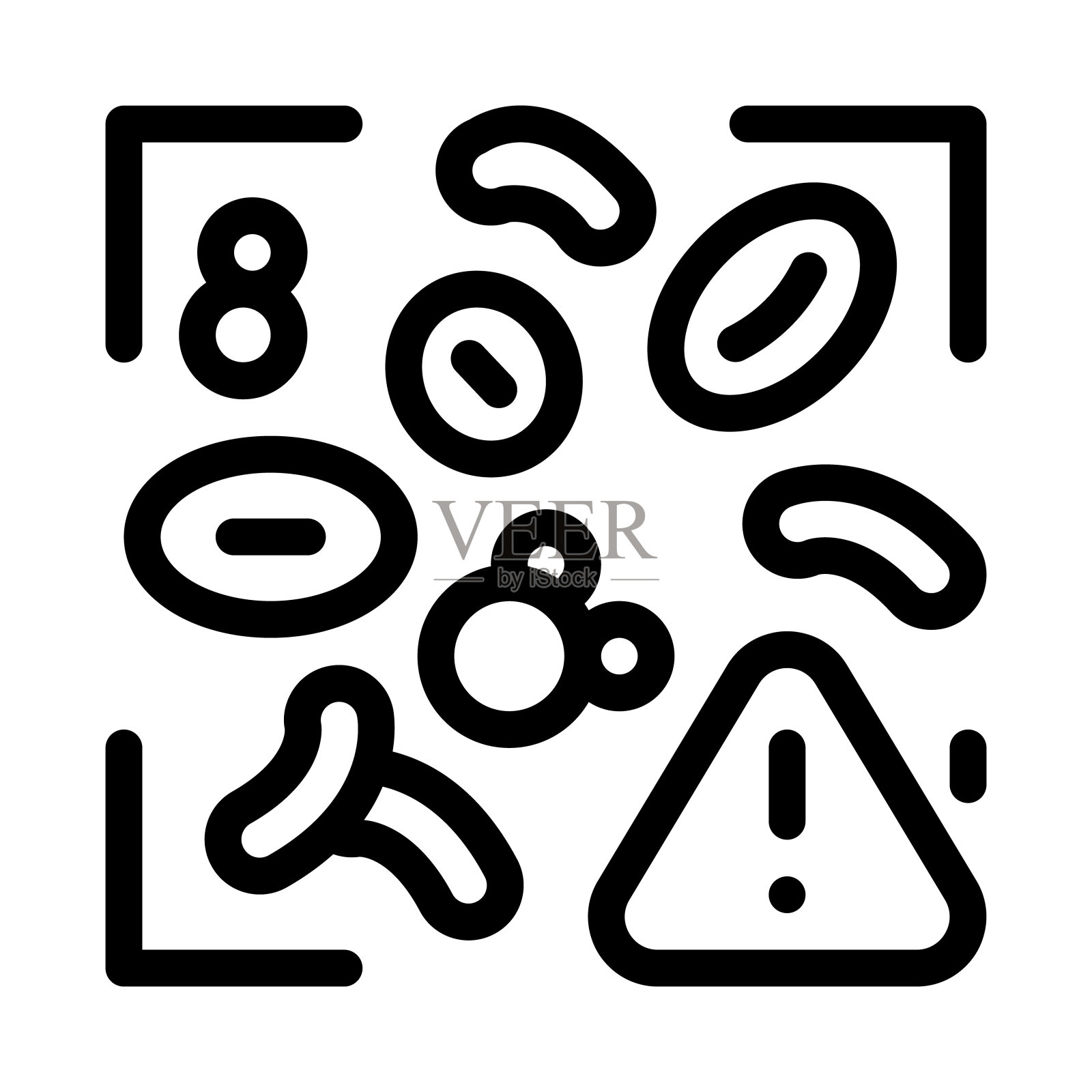 有害物质在血液图标矢量大纲插图图标素材