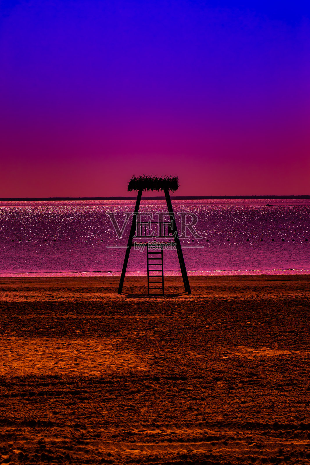 夜晚的海景照片摄影图片