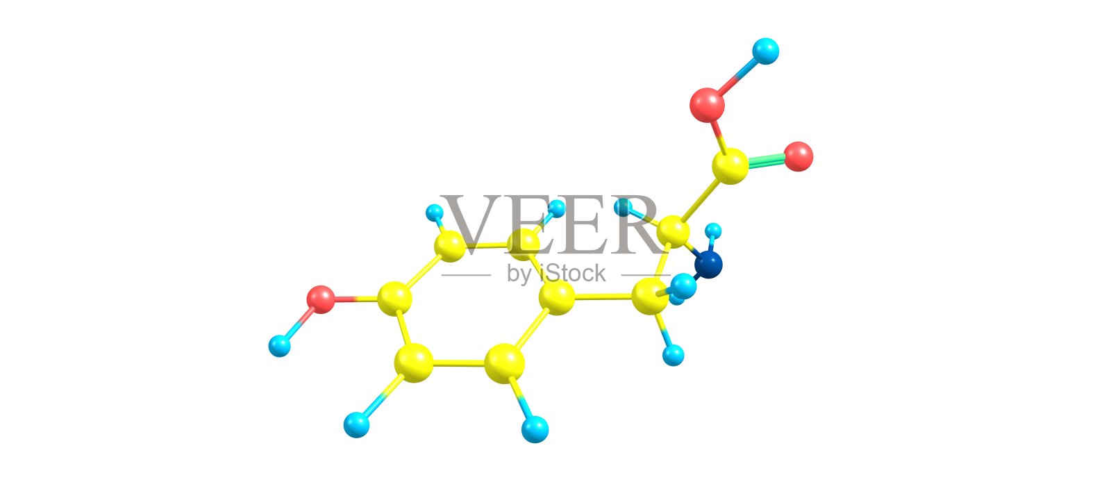 酪氨酸分子结构照片摄影图片