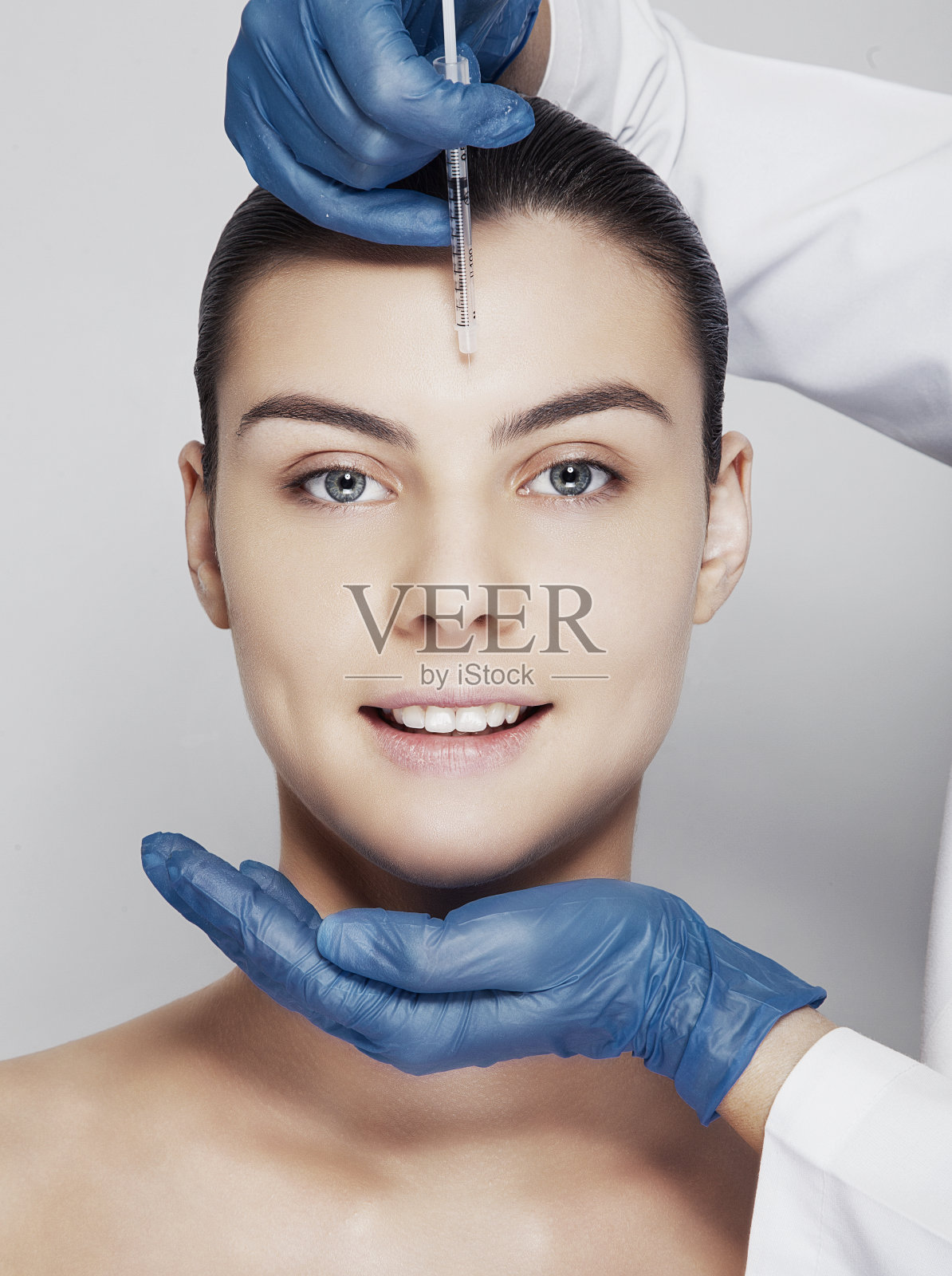 肉毒杆菌素治疗照片摄影图片