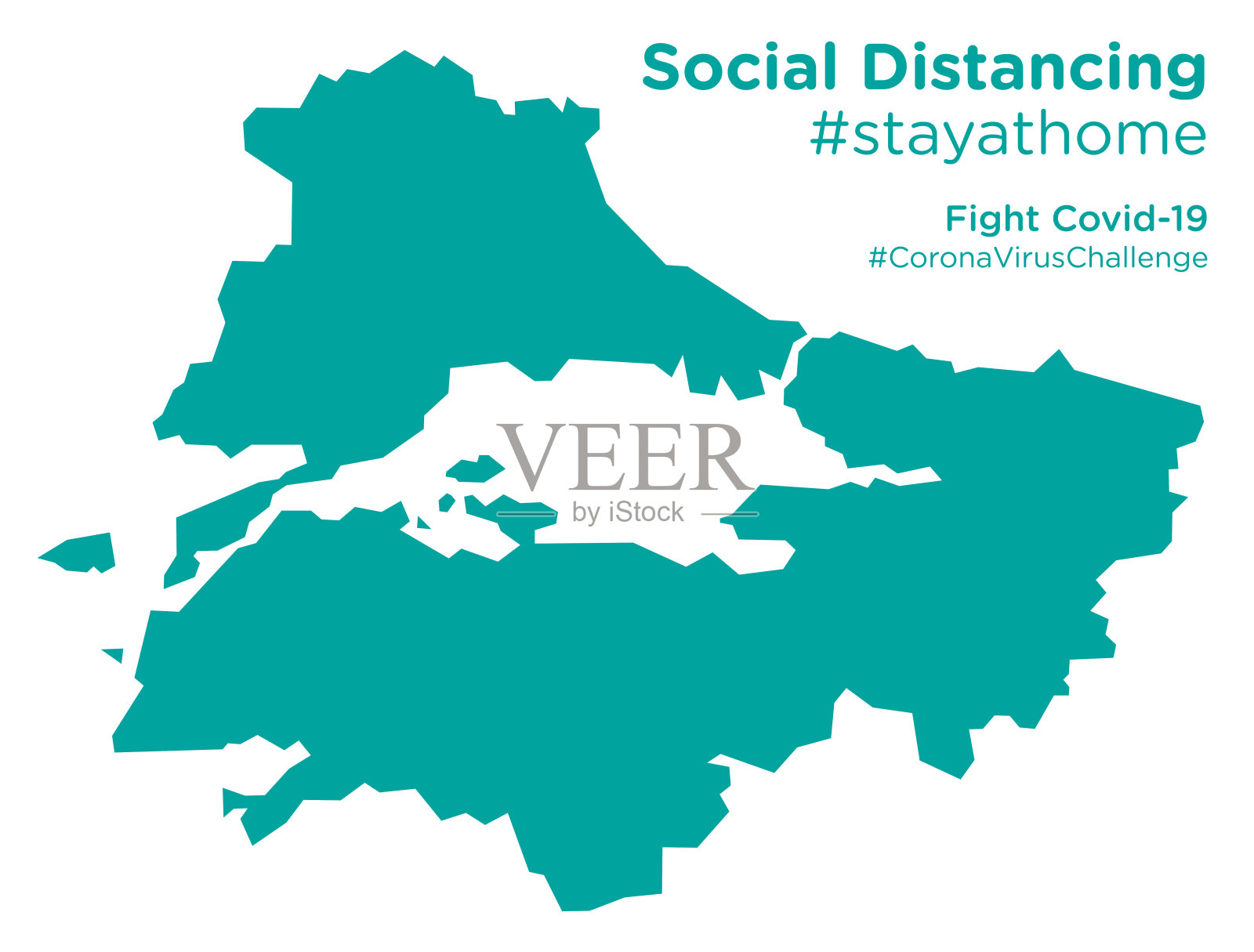 马尔马拉地图,社交距离居家标签插画图片素材