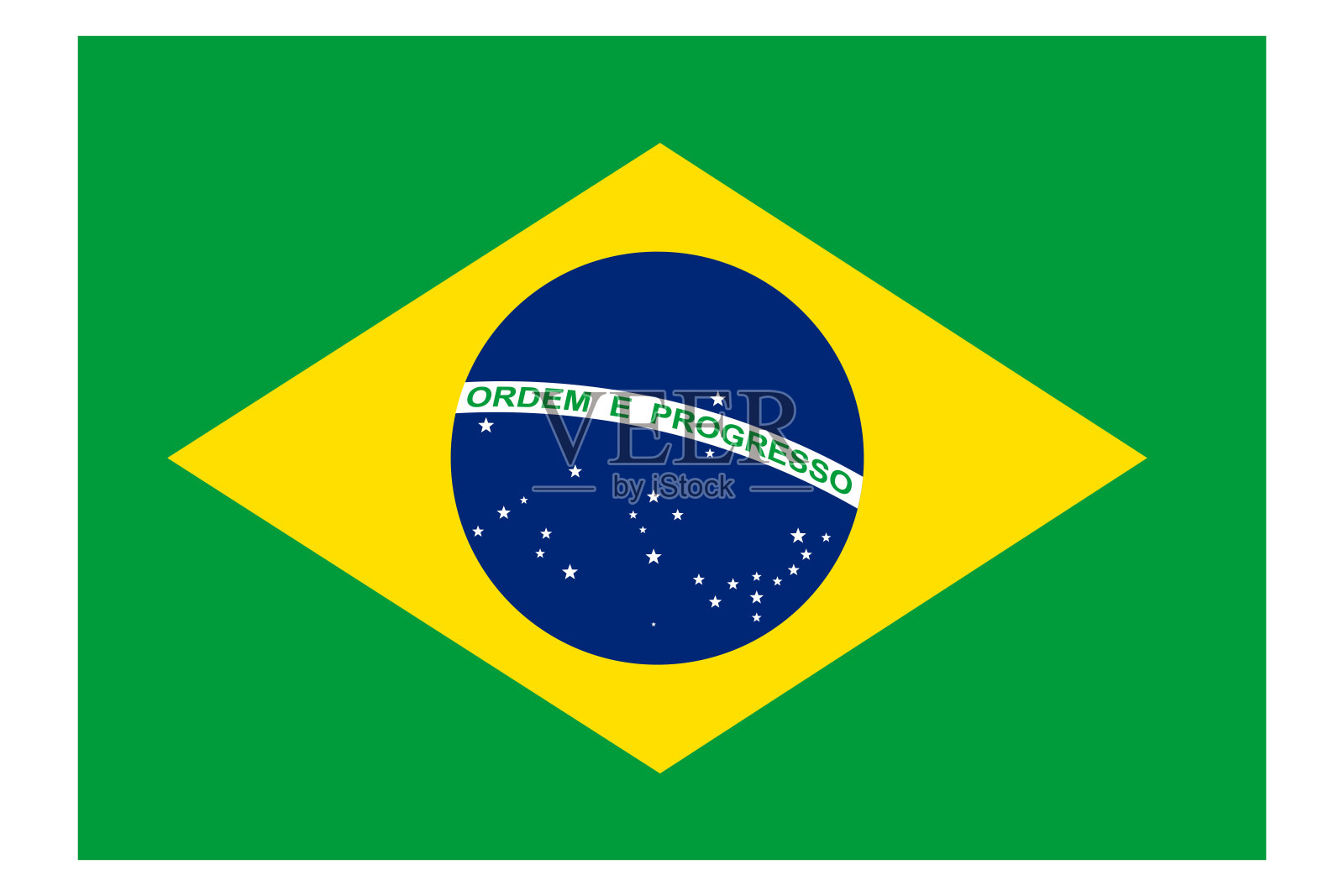 巴西旗矢量模板背景逼真复制插画图片素材