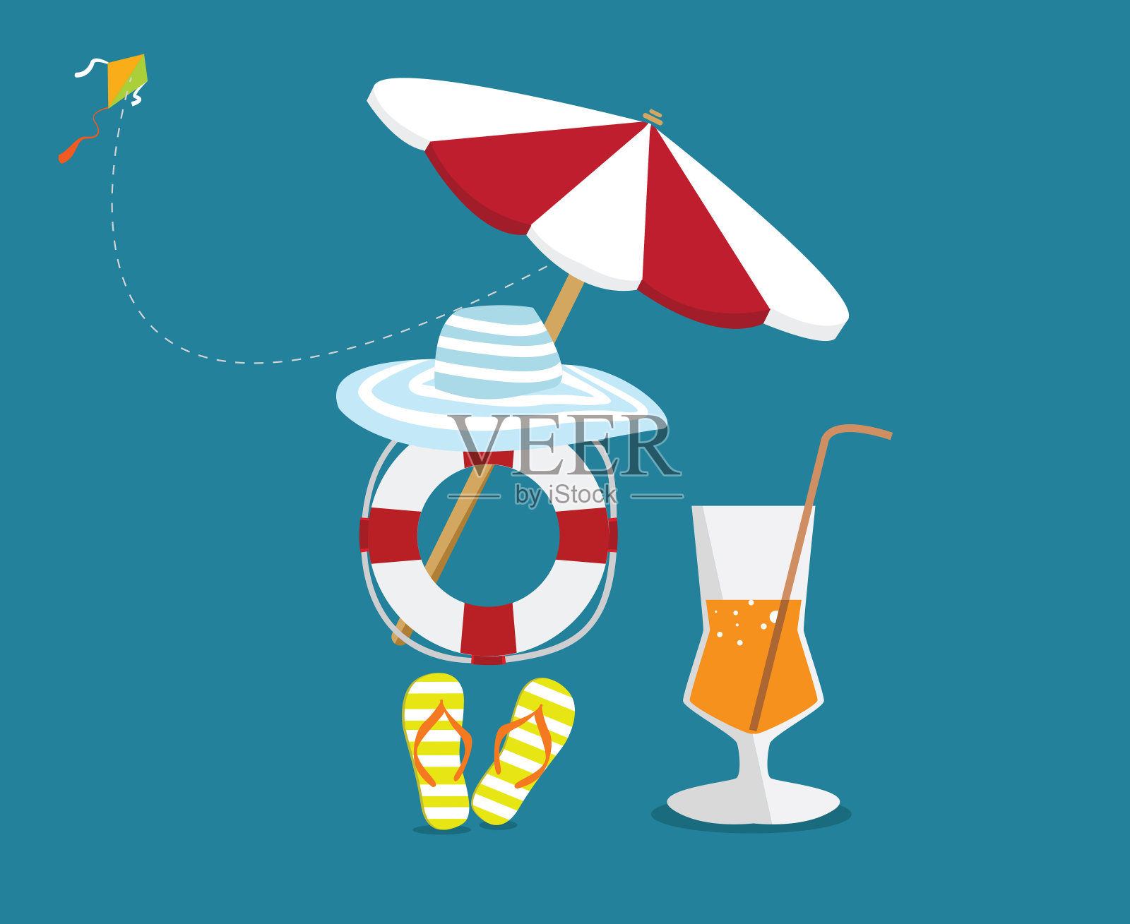 享受暑假海报背景,插画图片素材