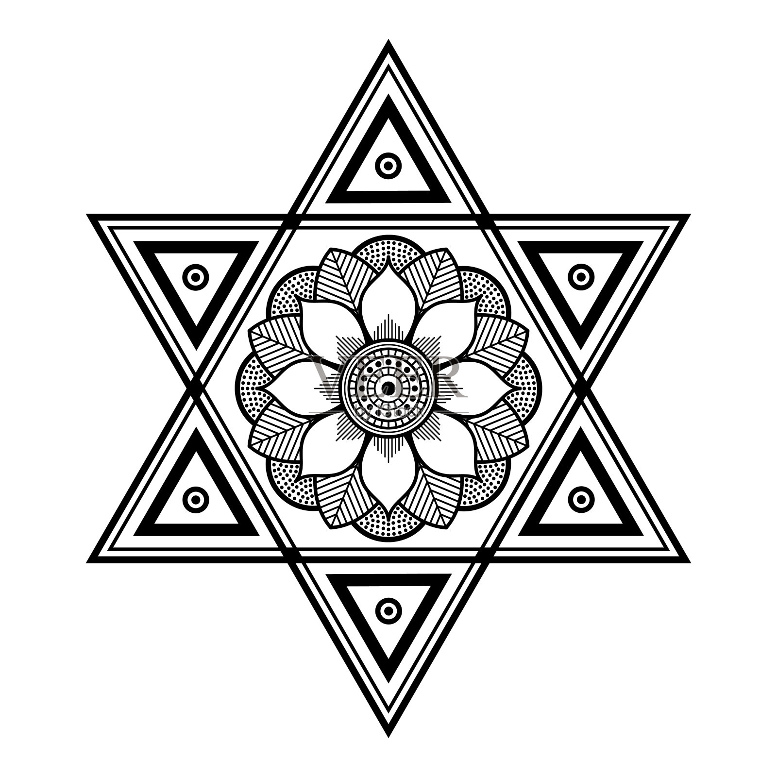 曼荼罗无缝模式。伊斯兰教,阿拉伯语,巴基斯坦,摩洛哥,土耳其,印度,西班牙主题插画图片素材