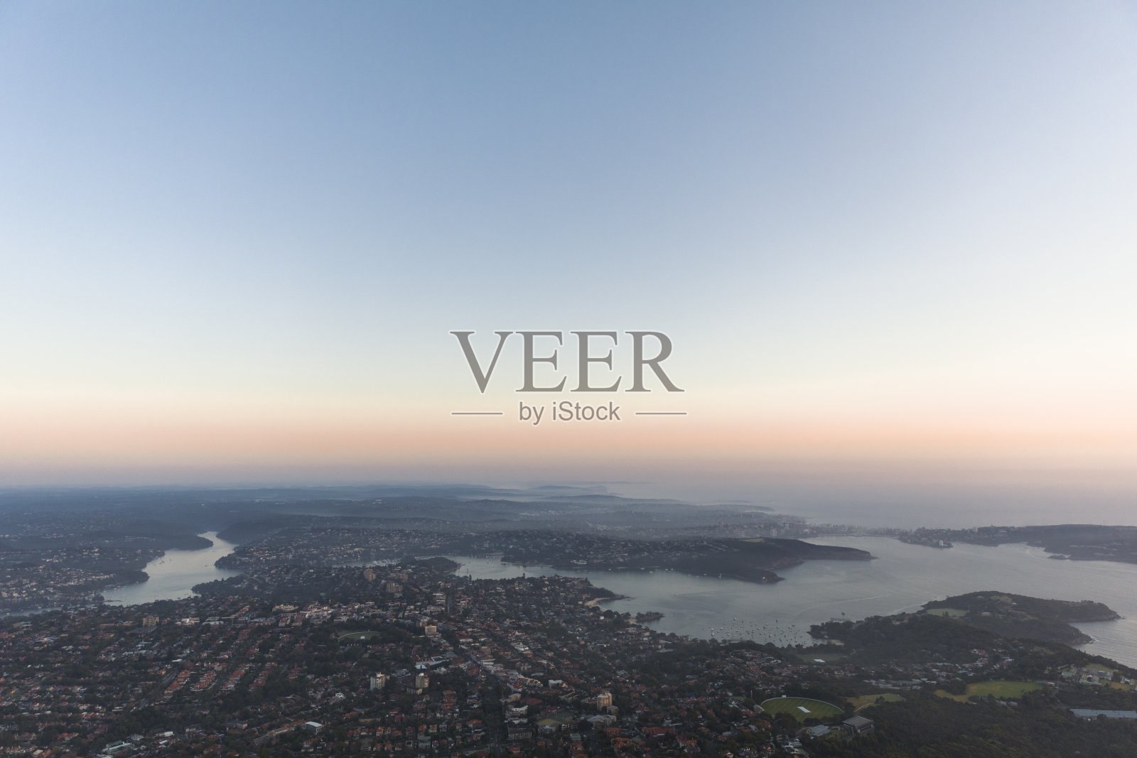 悉尼港鸟瞰图照片摄影图片