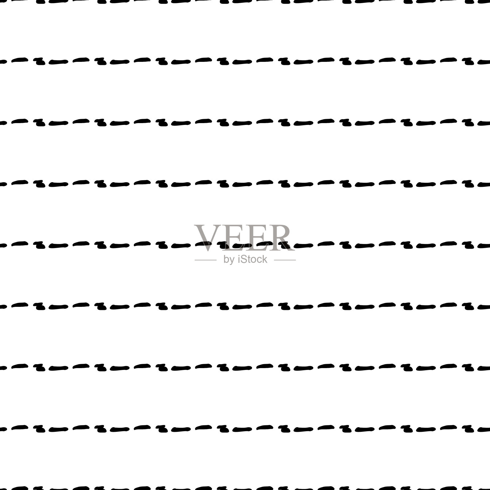 水平虚线条纹无缝矢量模式插画图片素材