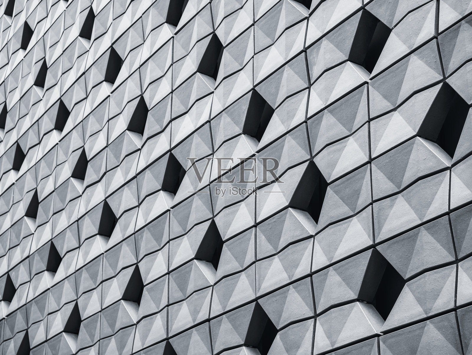 墙体几何图案设计现代建筑建筑细节照片摄影图片