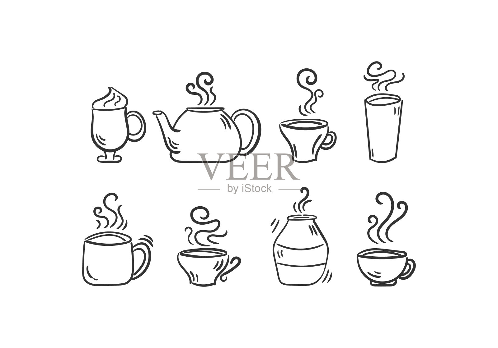 热饮料。插画图片素材