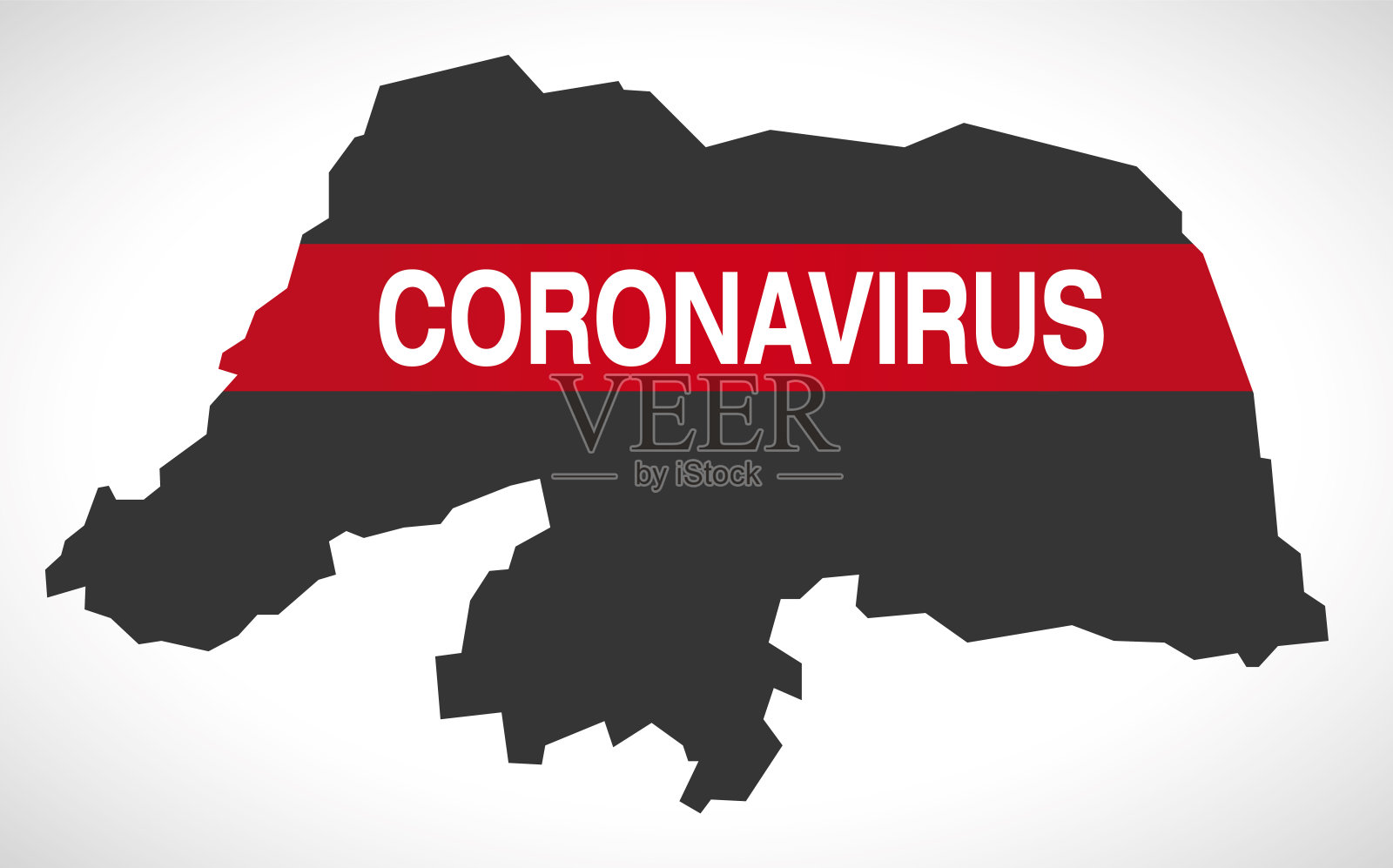 巴西北部大地图冠状病毒警告插图插画图片素材