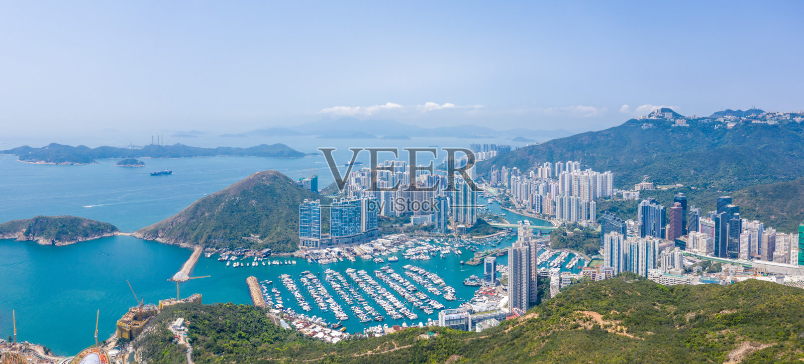 鸟瞰香港仔,香港,白天,户外,亚洲照片摄影图片