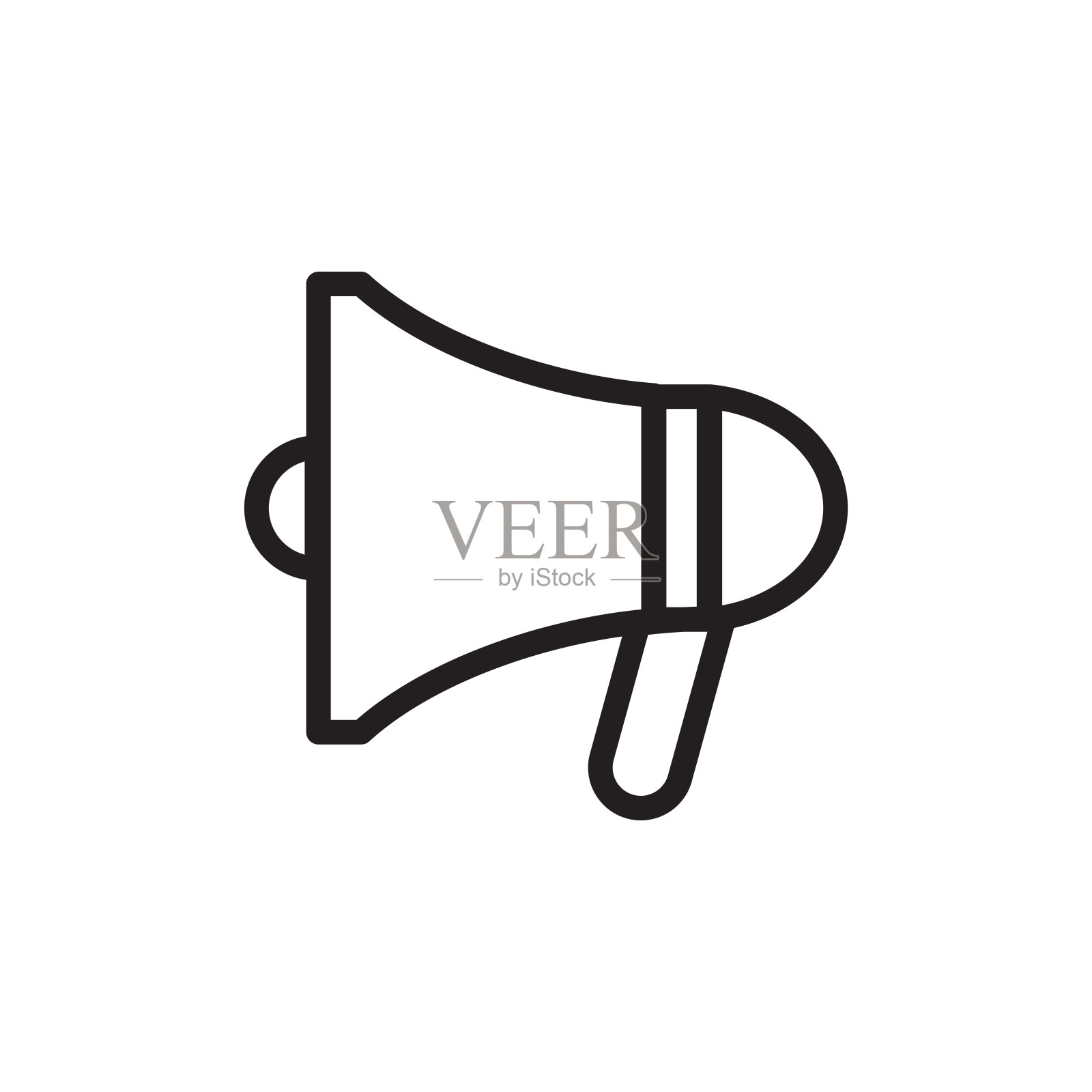 扩音器图标平面矢量模板设计流行插画图片素材